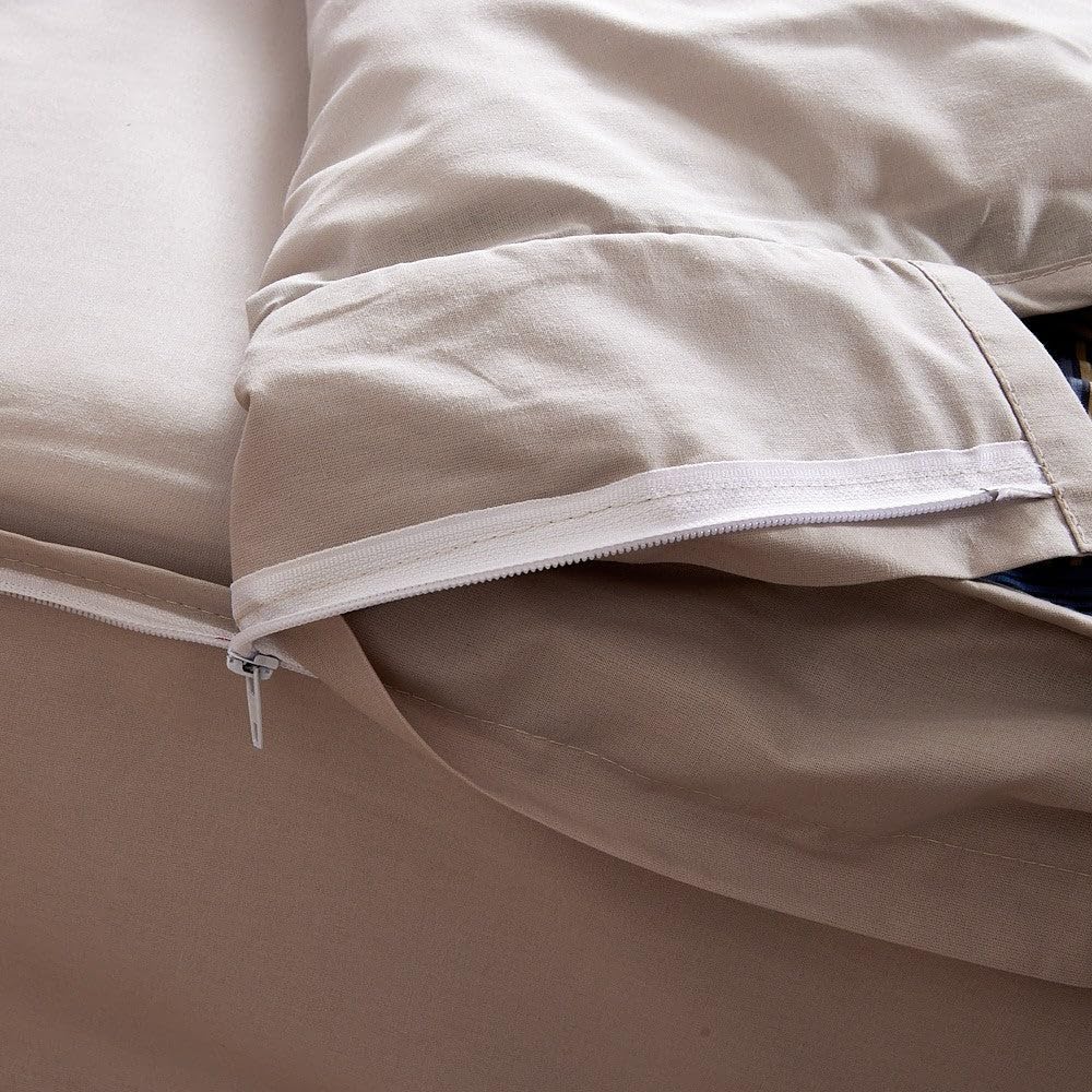 10XDIEZ Saco Nórdico Ajustable con Relleno y Cremalleras Laterales, en Algodón y Poliéster, para Camas de 80 a 105 cm - Azul, Cama de 90cm