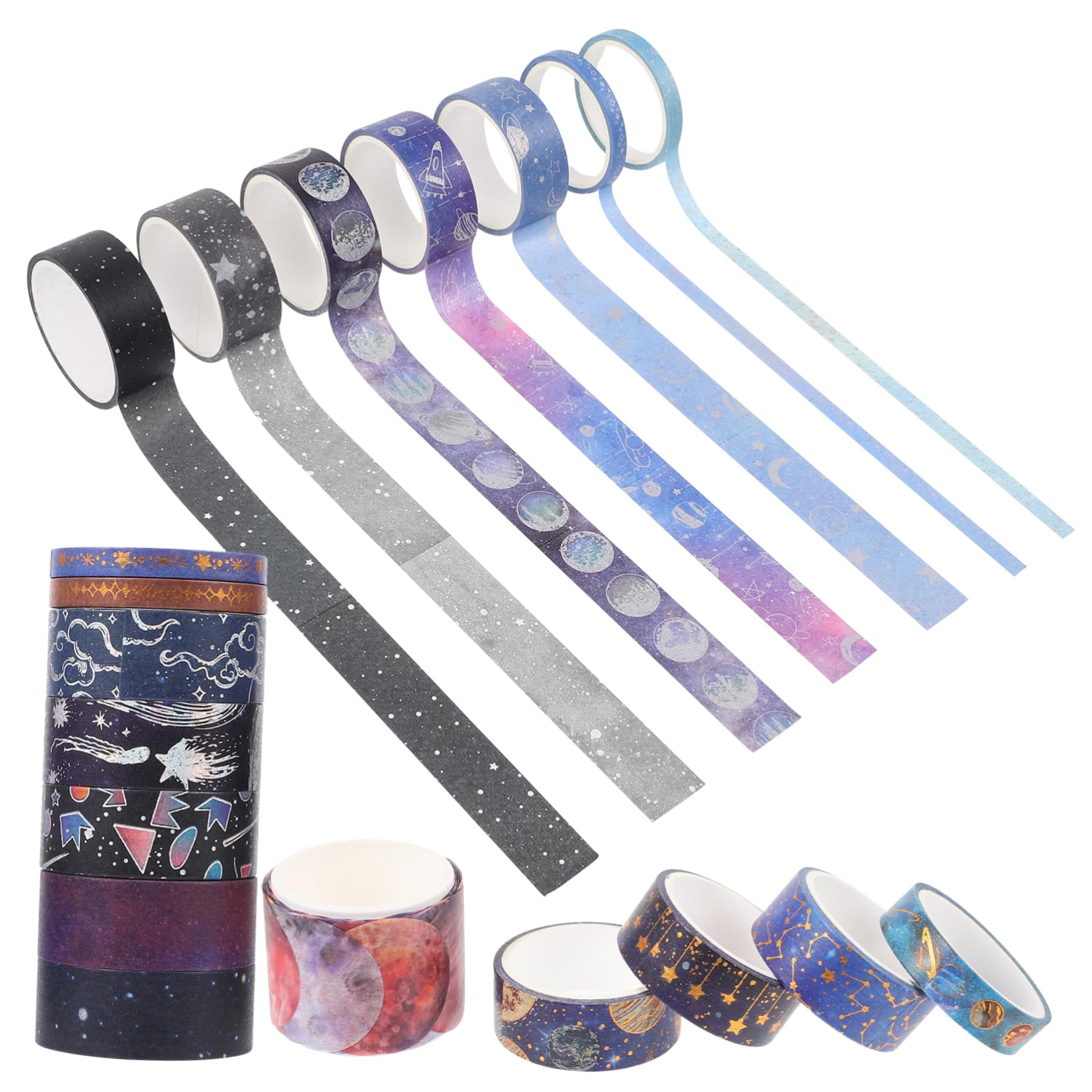 Uonlytech 5 Sätze Tape Set Handwerk Dekoratives Washi Tape Klebeband Zum Einwickeln Bastelband Washi-tape Für Scrapbooking Diy Klebeband Patch Aus Japanischem Papier 19 Rollen * 5