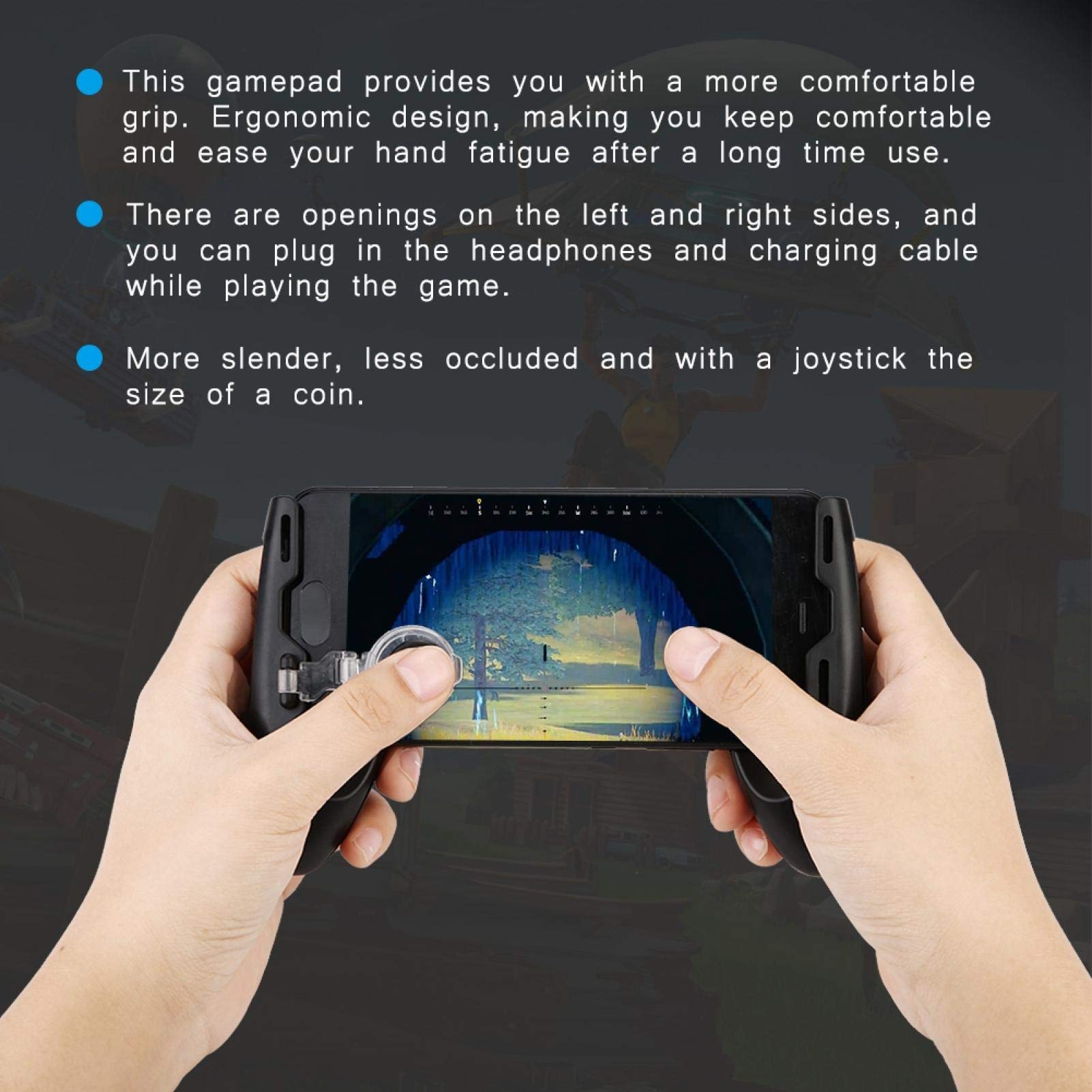 VBESTLIFE Supporto per gamepad universale portatile 3 in 1 per telefono cellulare Controller per gamepad telescopico per tutti gli smartphone touch screen da 4,5-6,5 pollici