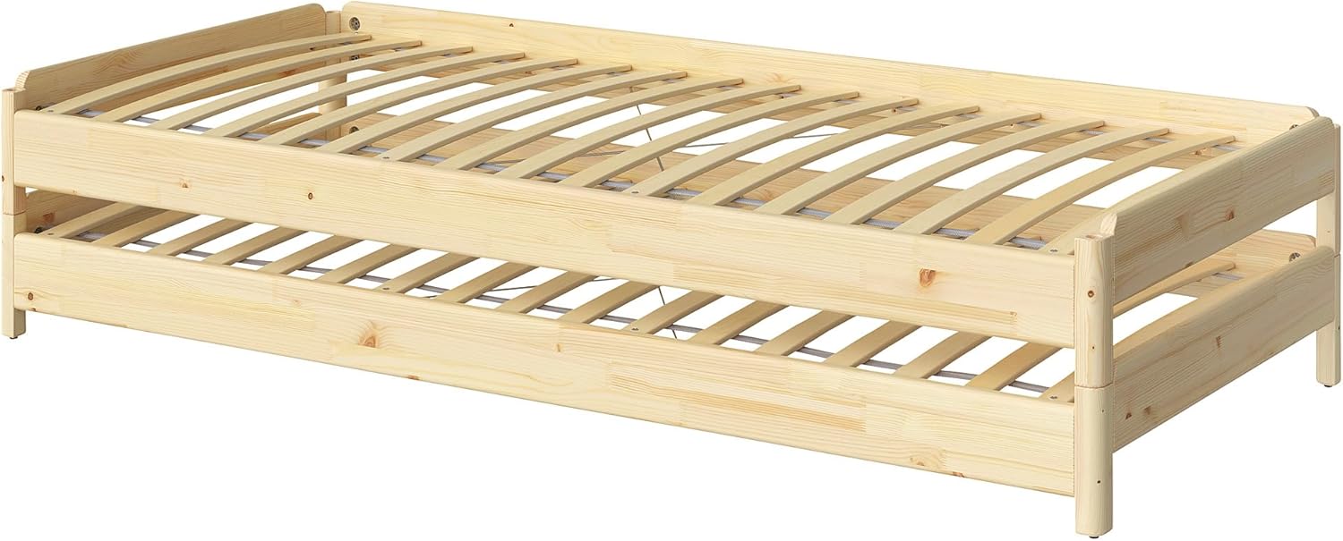 UTÅKER stackable bed, 80x200 cm, pine