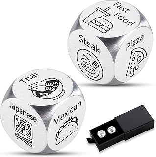 Secret Santa Gag Gift for Men Santa Swap Gift Exchange Dice,Tin Gifts for 10th Anniversary - Anniversary Dice Set, 10 Year Couple Dice, Early Ideas