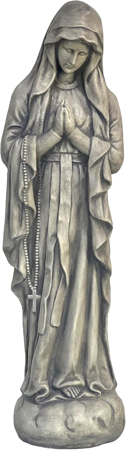 Galt International Virgin Mary Praying Blessed Mother Garden Statue 32" Religious Resin Statue Holy Queen of Heaven