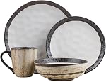 Stone lain Lucy Porcelain Ensemble de vaisselle, 16-Piece Service pour 4, Béige
