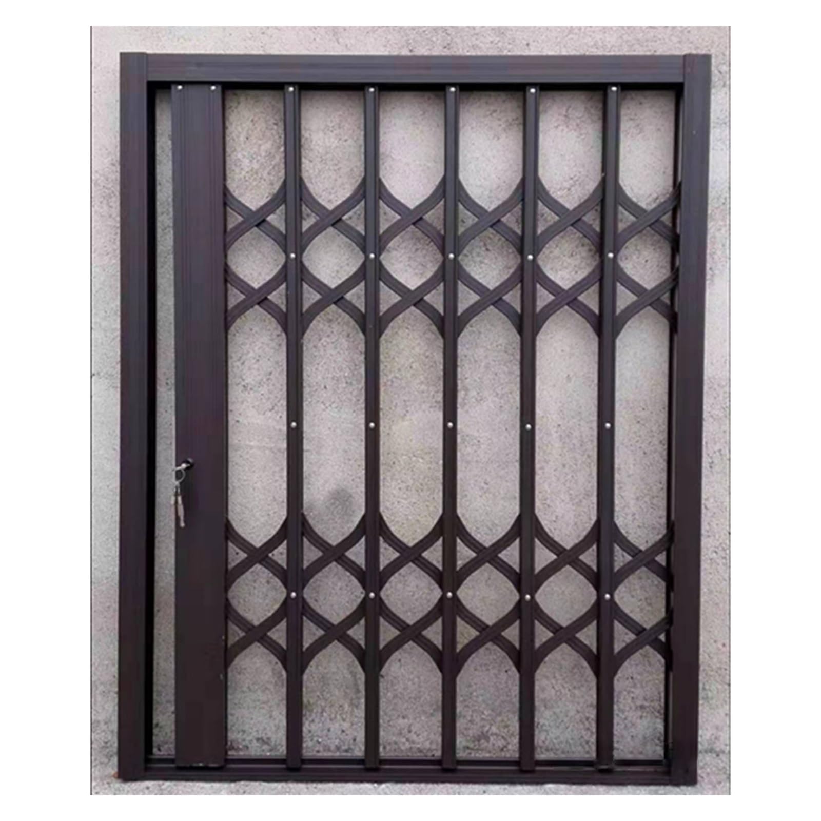 Fenstersicherungsstangen Einbruchschutz Klappbar Anti-Burglar Fenster Sicherheitsbügel mit Schloss für Innen oder Außen Fenster Anpassbare Breite 70-140cm