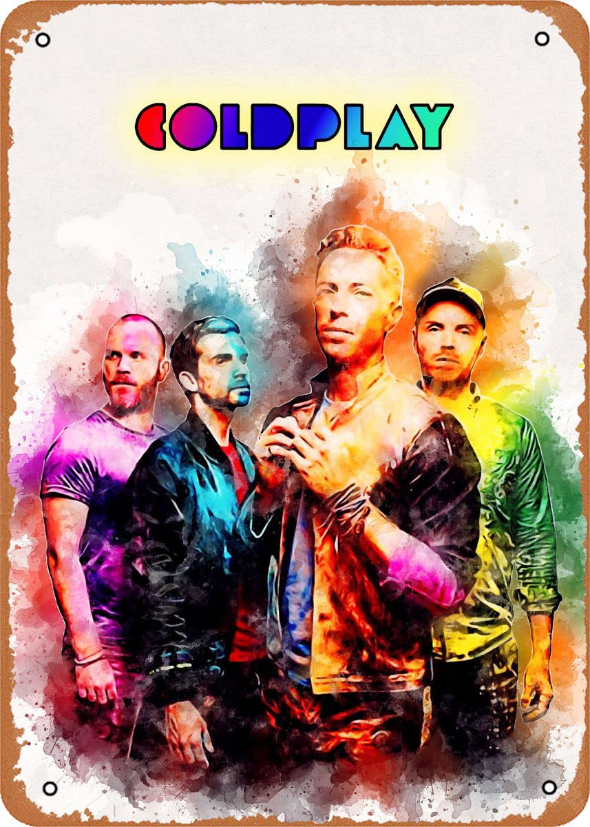 Amazon.com: The Bands Coldplay Metal Tin Sign Poster Vintage Art