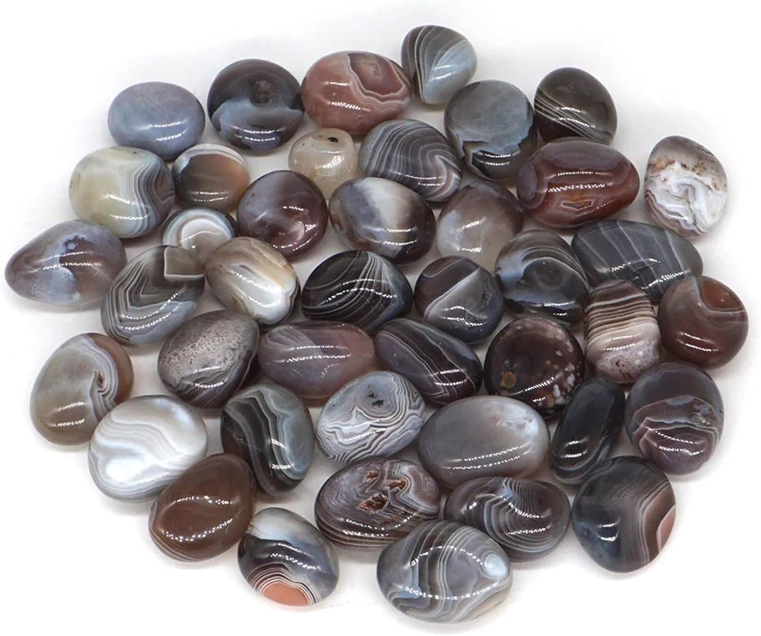 AtkitS Natural Natural Perssia Agate Crystal Tumbled Stones Bulk Gravel Mineral Specimen Gemstones Home Aquarium Decoration (Size : 500g)