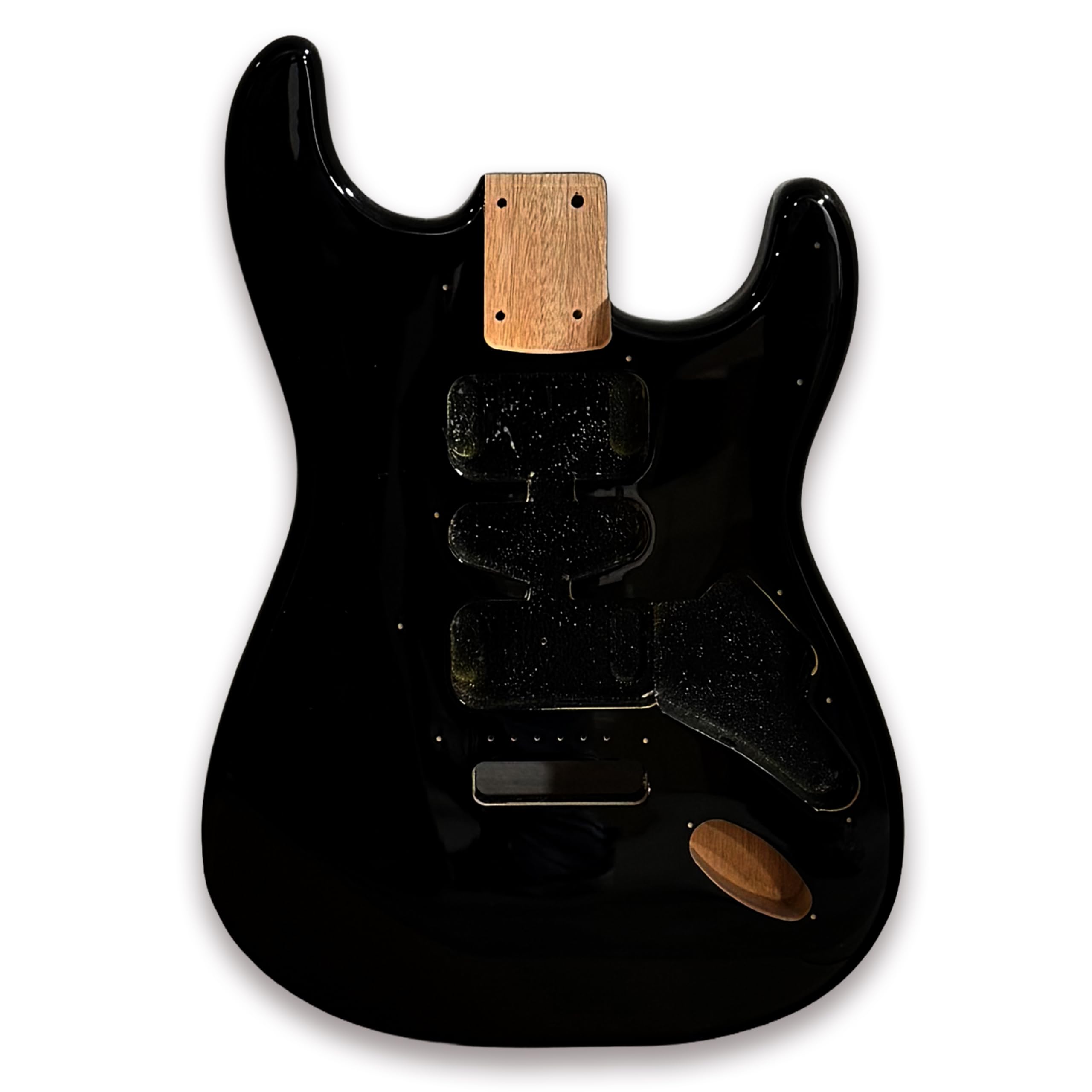 DIY Electric Guitar Kits okoume Body maple neck & composite ebony fingerboard Black product thumbnail 4