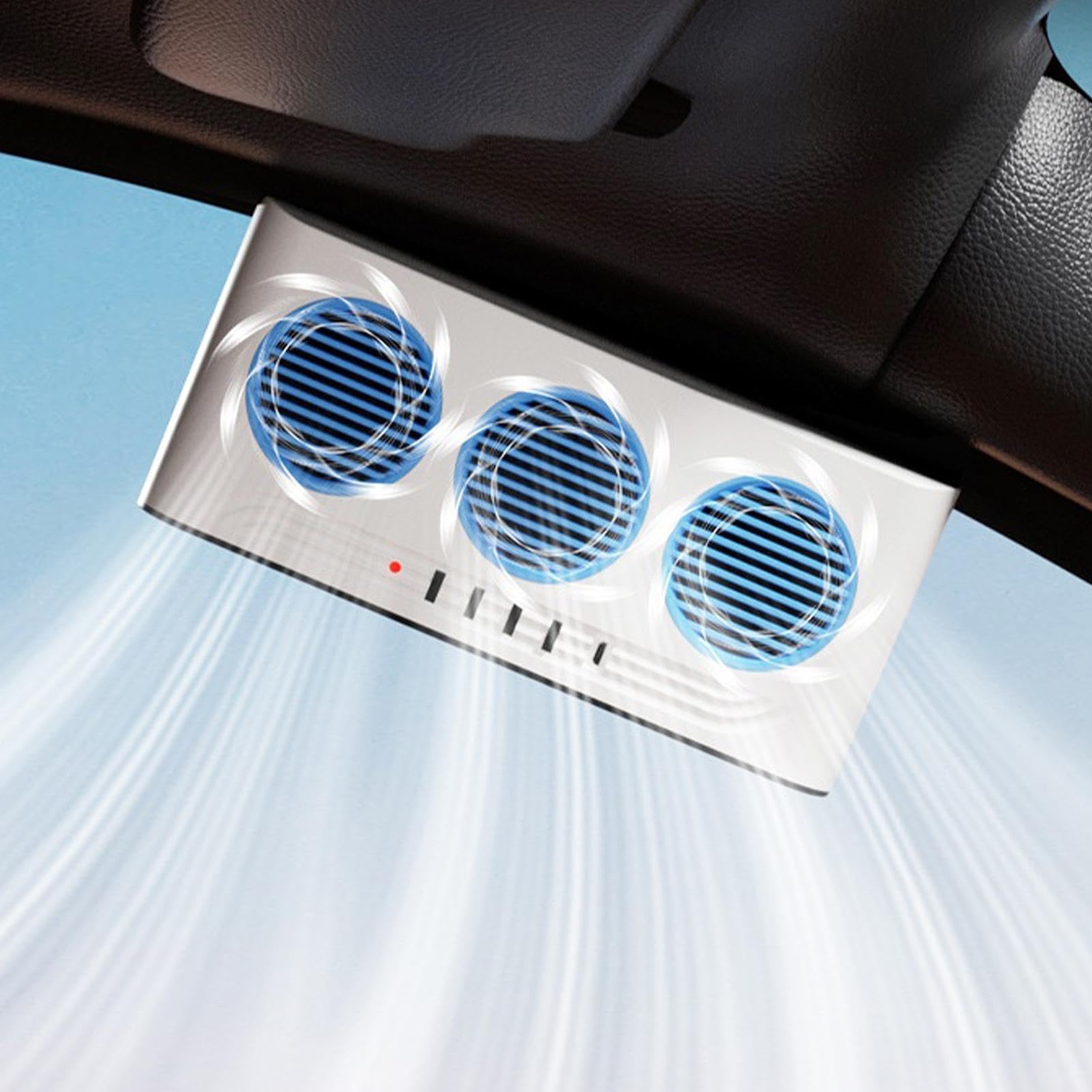 Ventola Solare per Auto,3 Uscite a Energia Solare Radiatore di Ventilazione - Estrattore d'Aria per Finestrino - per Furgone SUV Camper Pickup Lungo Tragitto Viaggio Quotidiano