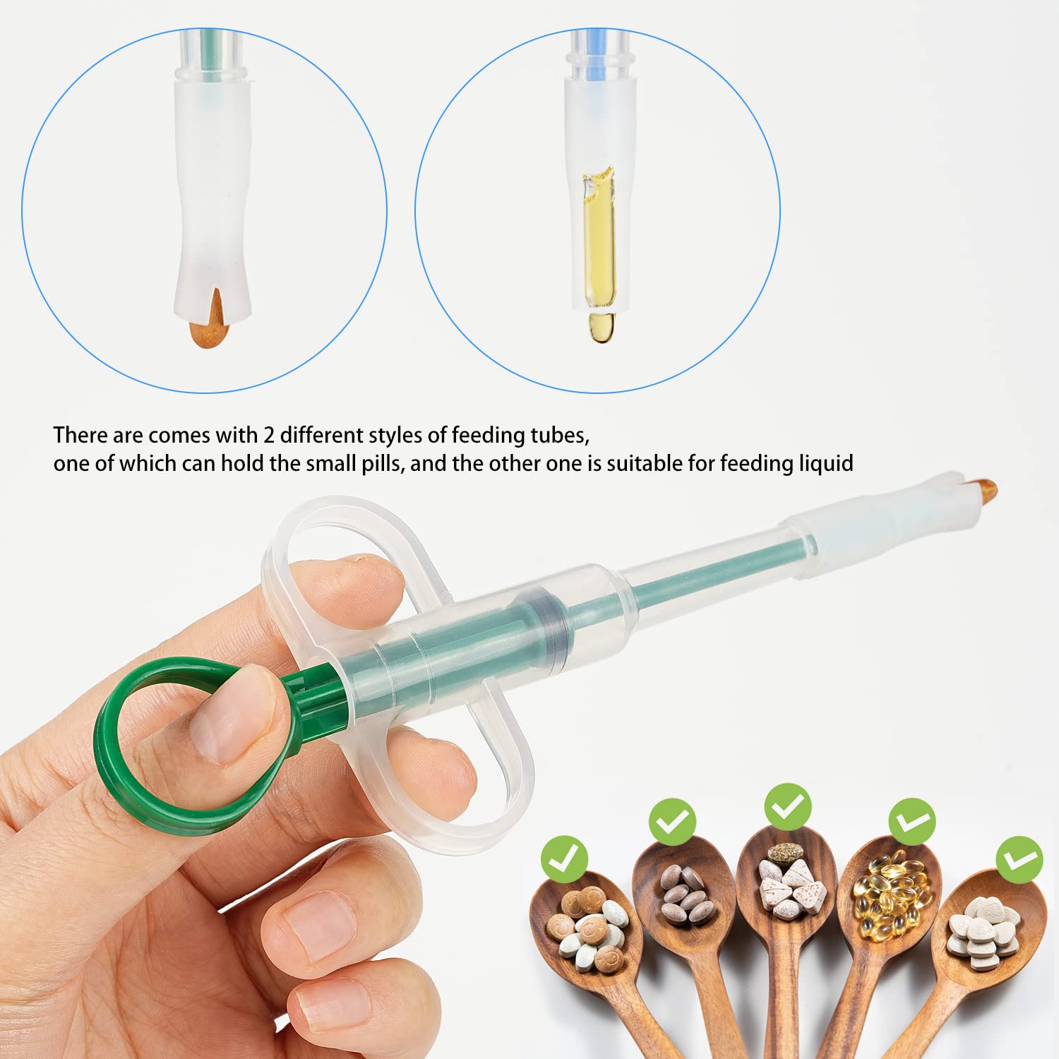 SIOPPKIK Tablettengeber 2-tlg. - Medikamenten Spritze Für Katzen & Hunde