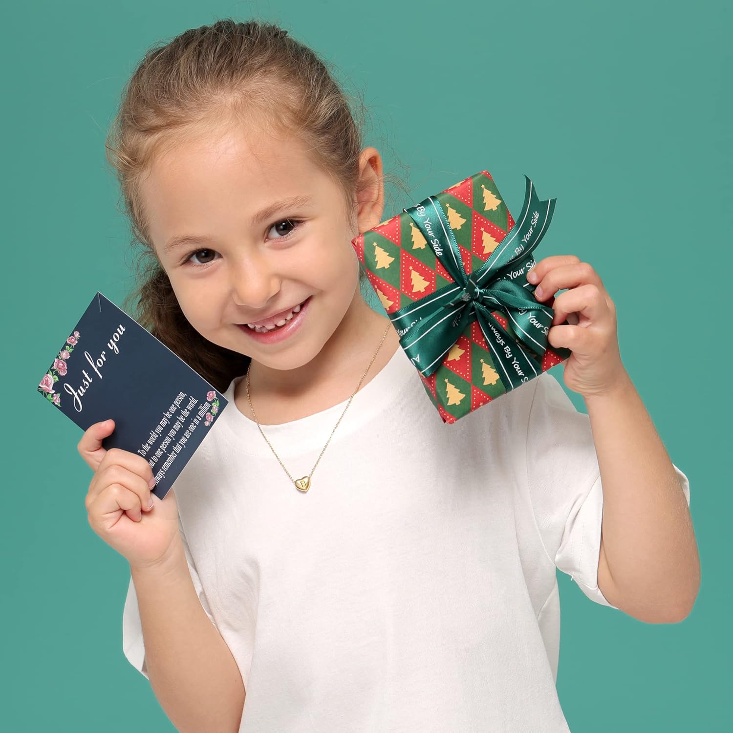 Monily Valentines Initial Heart Necklace for Women Tiny Dainty Gold Plated Letters Heart Choker Necklaces Gifts for Women - Image 5