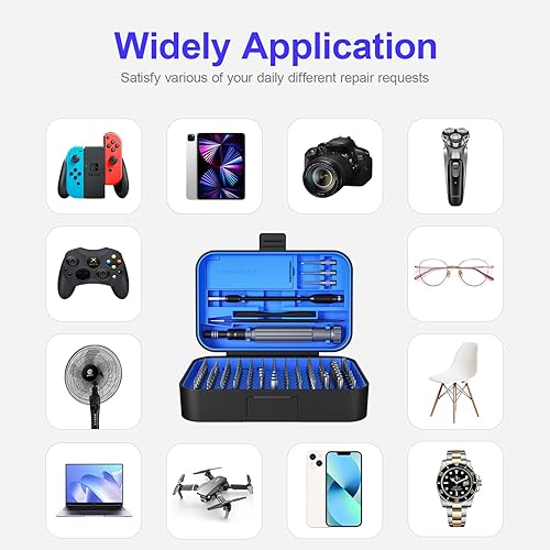Miniatura 7 de SOONAN - Juego de destornilladores de precisión, kit de herramientas electrónicas 150 en 1 con juego de destornilladores magnéticos de 120 puntas y