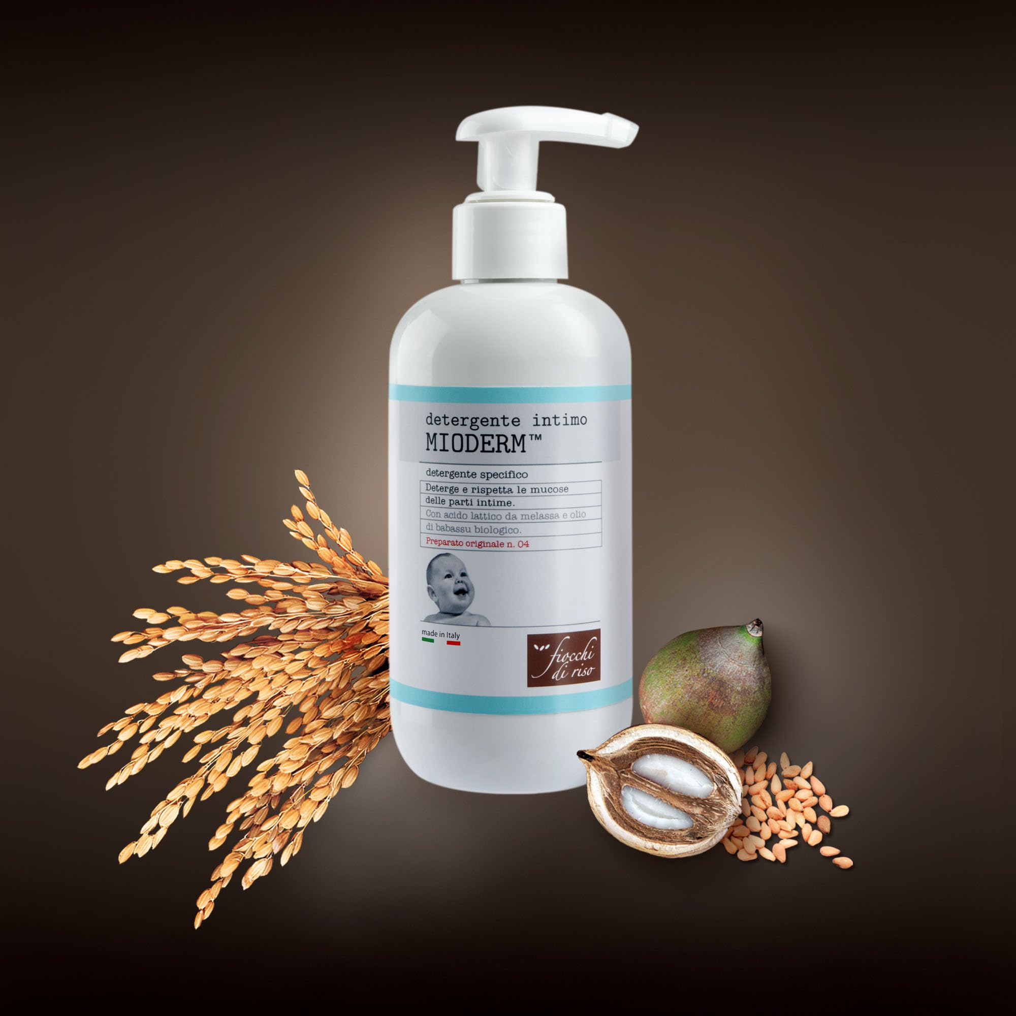 Fiocchi di Riso - Bipacco Detergente Intimo MIODERM - 240ml X 2 - CAMBIO PANNOLINO - Deterge e rispetta le mucose delle parti intime prevenendo arrossamenti.