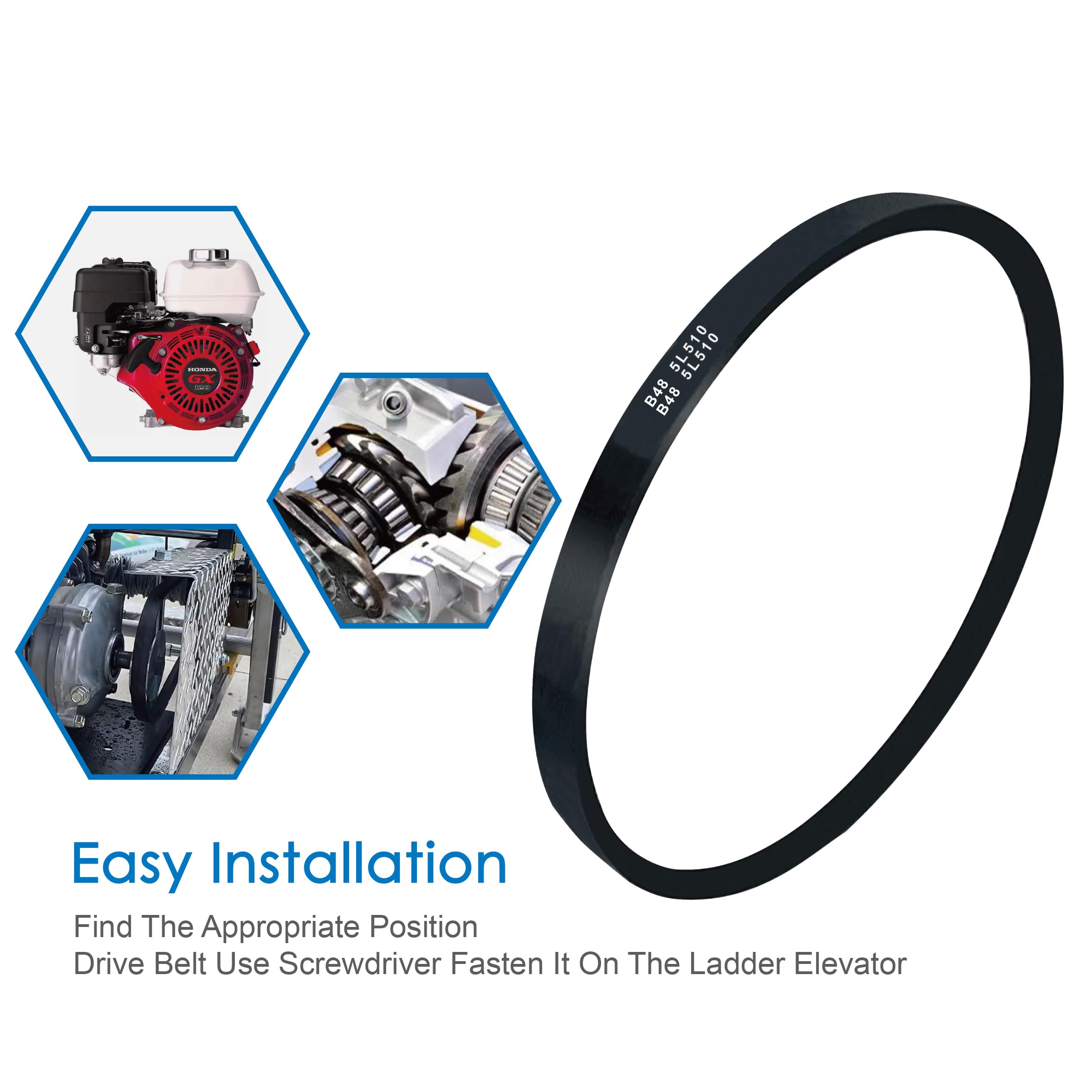 TP250 ladder elevator V-drive belt size 51 inches replacement