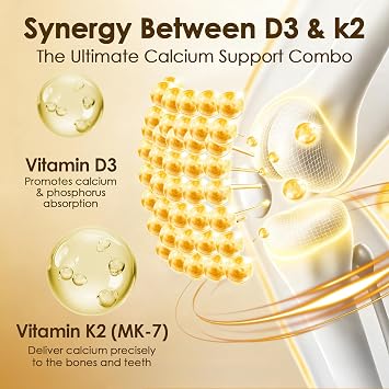 NATURE TARGET Vitamin D3 K2, 10,000 IU D3 & 100 mcg K2, 120 Capsules