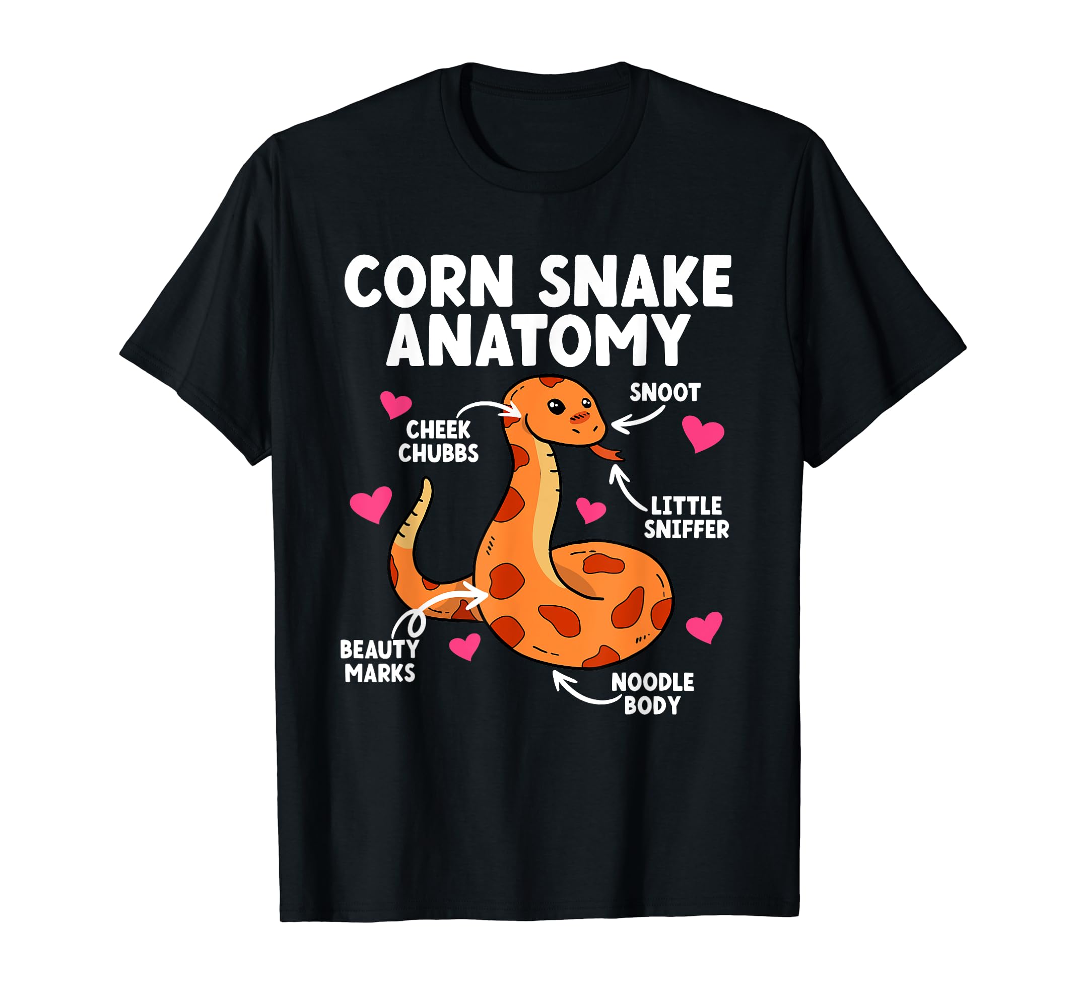 Funny Corn Snake Mom Corn Snake DadCorn Snake Anatomy Corn Snake Owner Corn Snake Lover T-Shirt