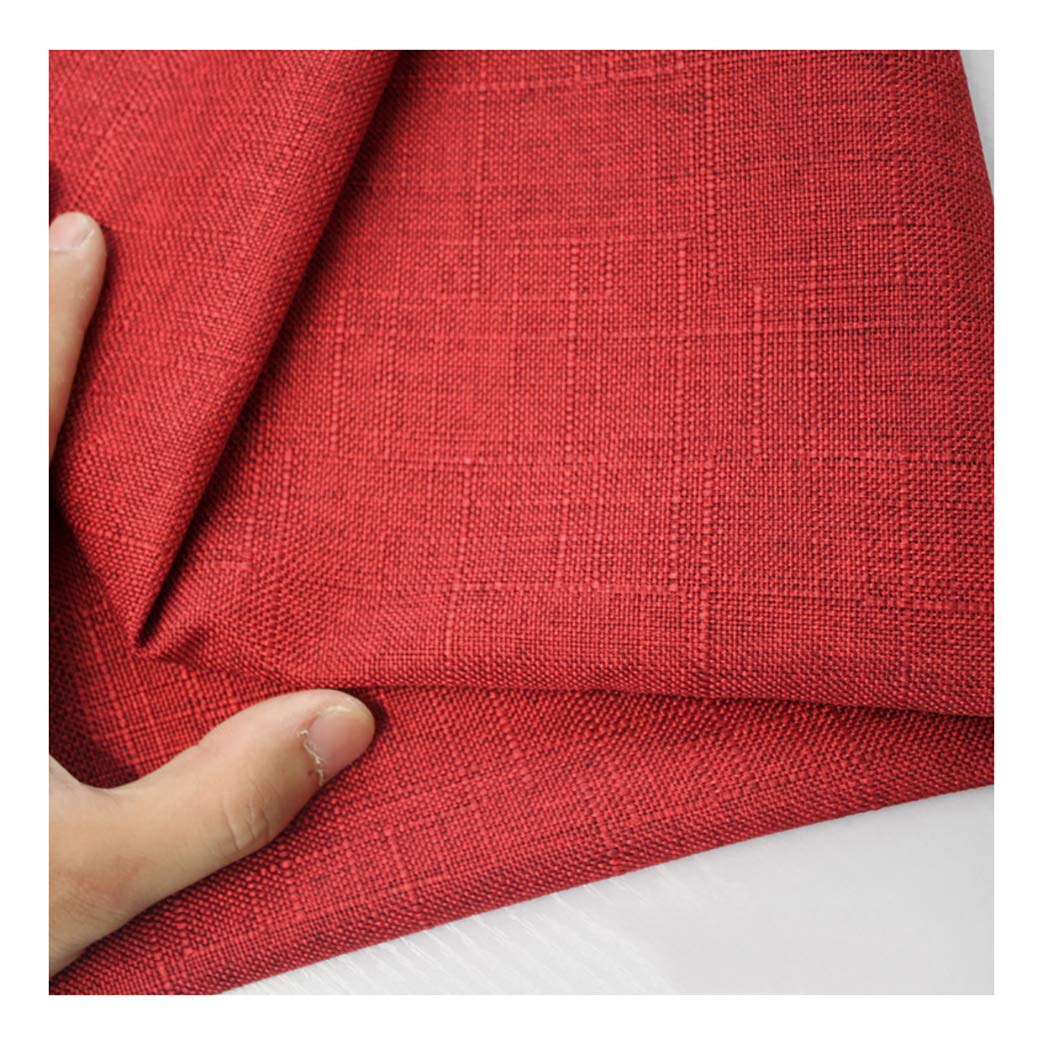 Tissu aspect lin uni pour rideaux chaleureux et décoration de salon