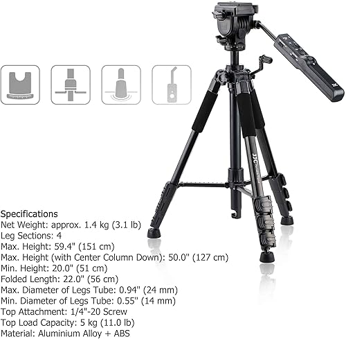 Miniatura 6 de Trípode de control remoto para cámara + cubierta de lluvia grande: el trípode de cámara reemplaza a VCT-VPR1 con impermeable de cámara grande para