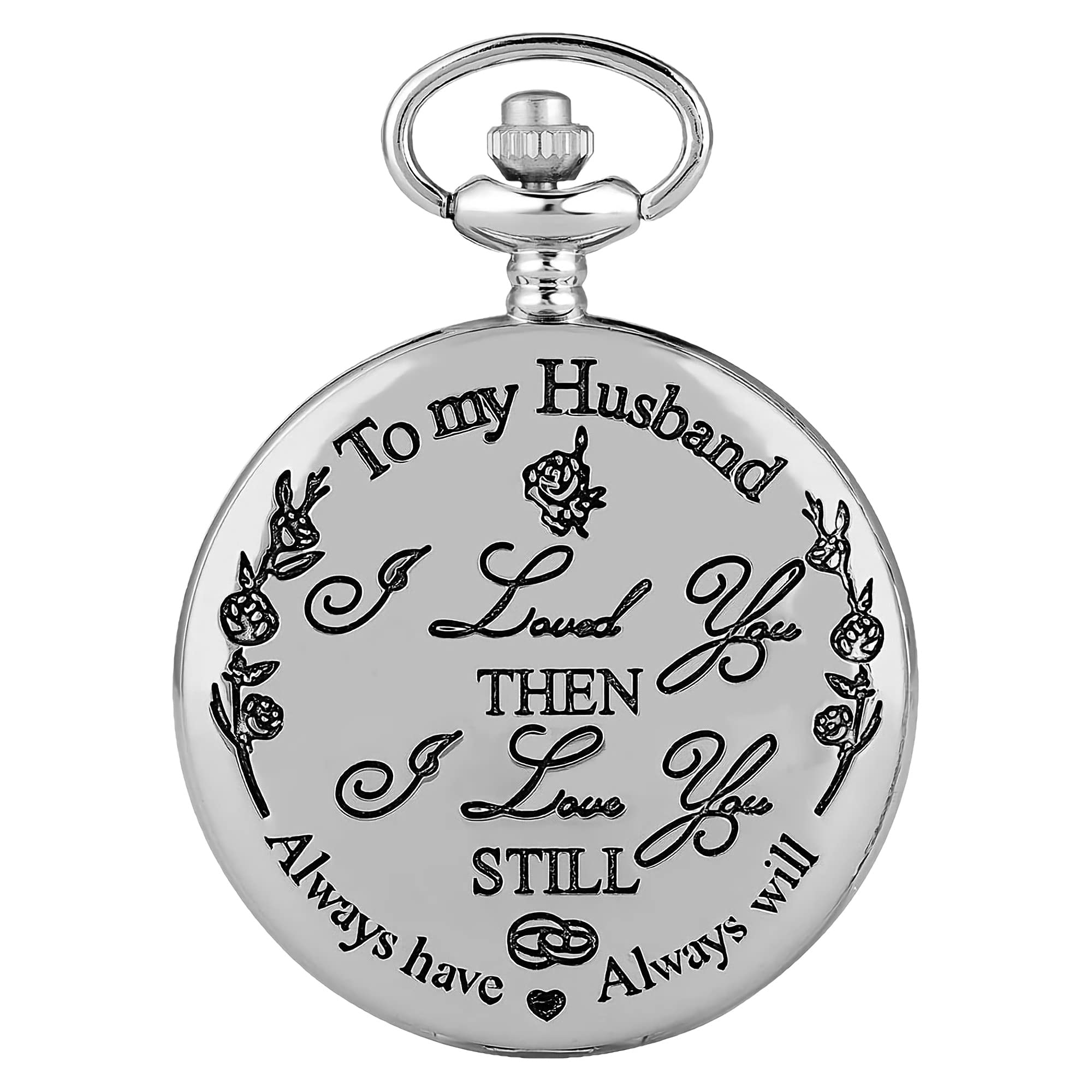 Buy Brelsen“to My Husband” Silver Pocket Watch, Anniversary Pocket