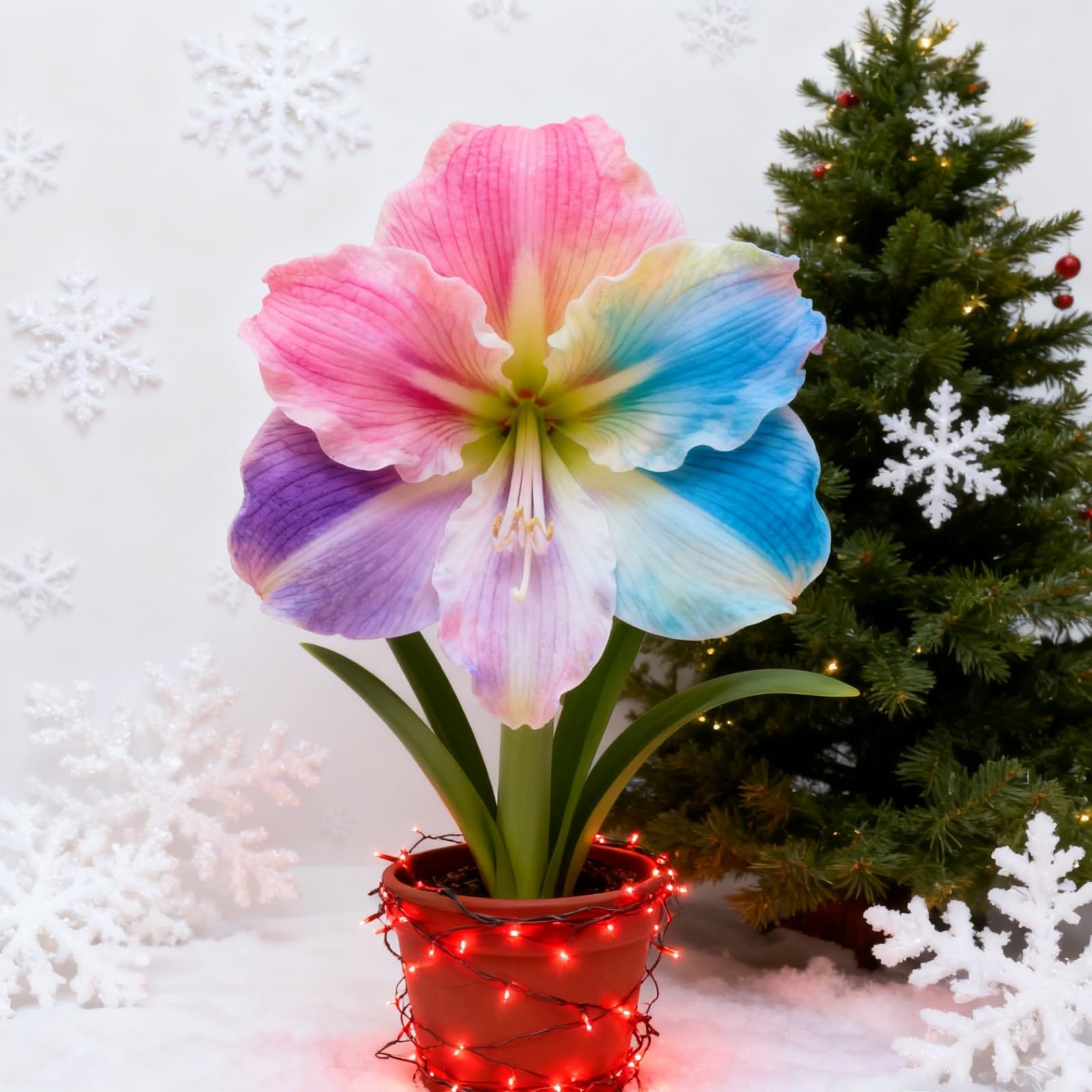 Amaryllis for Planting Now UK Ornamental Excellent Perennial Display Bulbs Good for Containers Natural Organic Greening Flower Easy Plant Unique-2bulbs-K