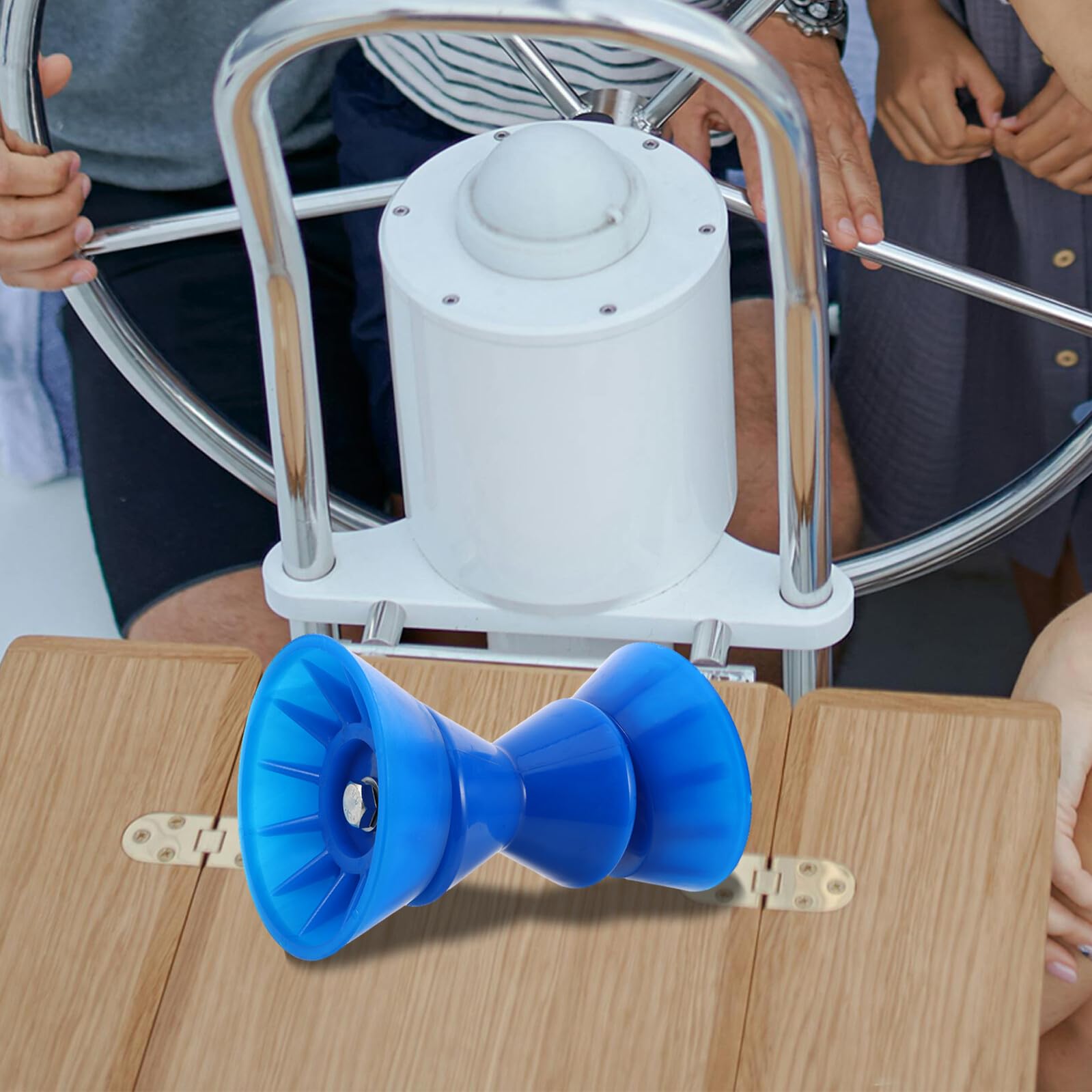Mikinona Rullo per Rimorchio Barca Blu, Ricambio a Ruota per Alaggio | Pu e Plastico Lega, Capacità di Carico Elevata, Adatto a Kayak e Traino su Diversi Climi