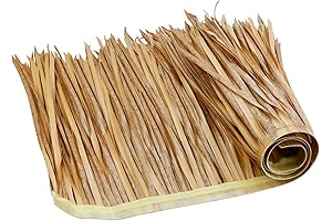 Artificial Bamboo Tiki Wrap - 39.5" Tiki Straw Roof Thatch Roll for...
