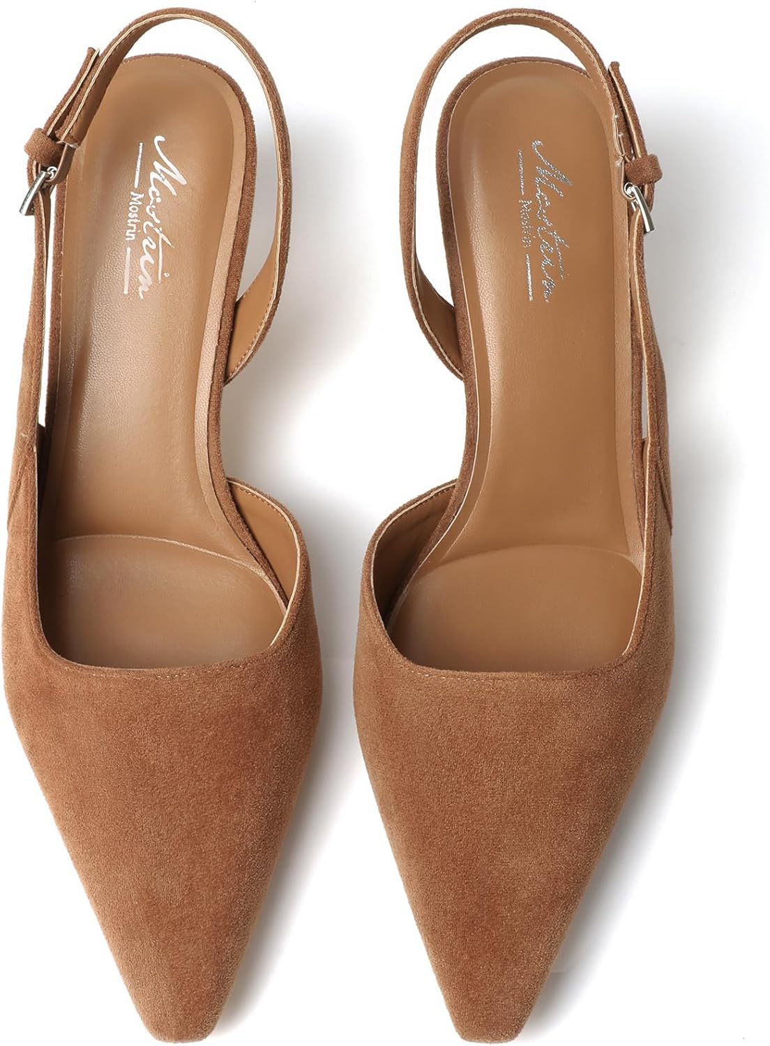 Mostrin Kitten Heels for Women Slingback Pointed Closed Toe Heels Women's Pumps Shoes for Wedding, Party, Commuting - Image 4