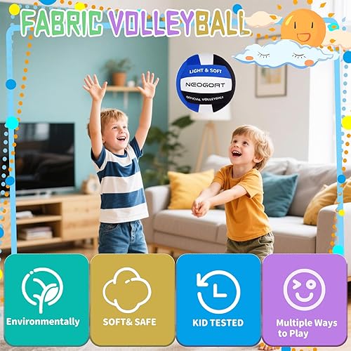Miniatura 3 de Voleibol Suave para Práctica en Interiores - Tela Súper Suave y Silenciosa Voleibol de Interiores Ligero para Niños Jóvenes Principiantes, Perfecto