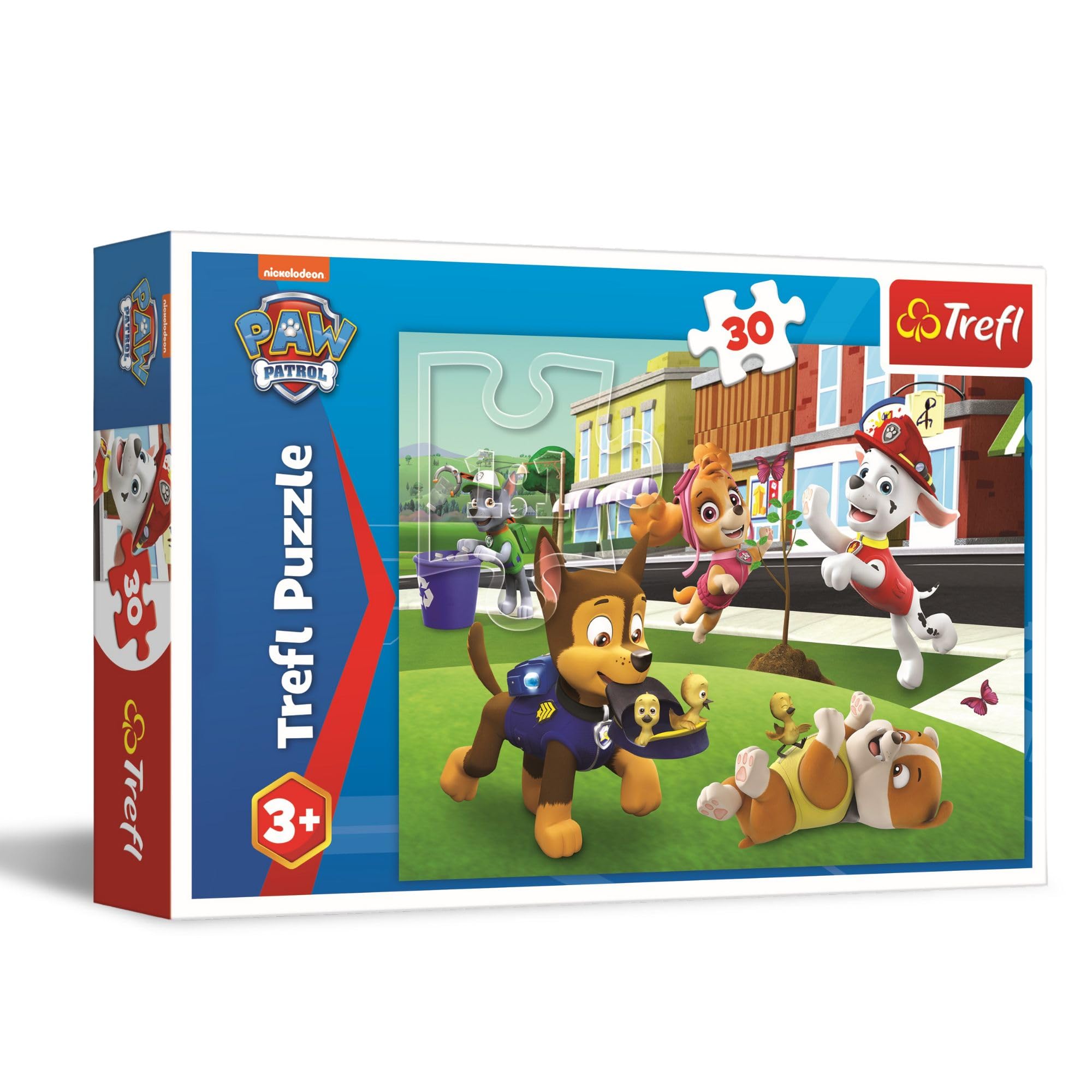 Trefl PAW Patrol, Los perritos en acción 30 piezas-Puzle de colores con los personajes de la serie infantil Patrulla Canina, Entretenimiento creativo, para niños a partir de 3 años, multicolor (18306)