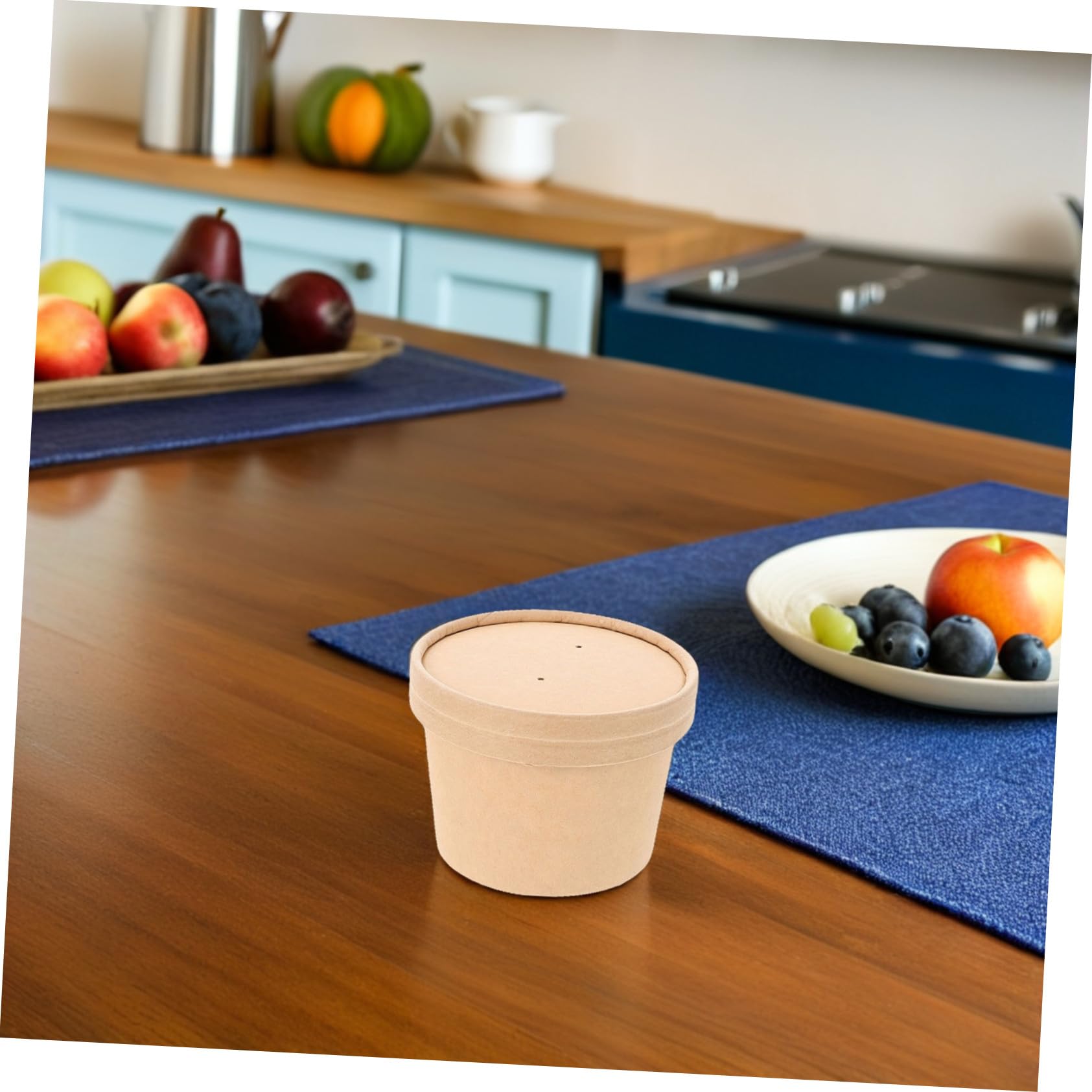 Set da 10 Coppette Gelato Carta 8oz Coperchio, Tazze Monoporzione per Gelati e Snack