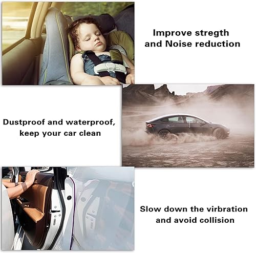 Miniatura 4 de Sumnacon Protectores de borde de puerta de automóvil de 32 pies, borde de goma flexible para proteger el borde del automóvil, barco, vehículo y