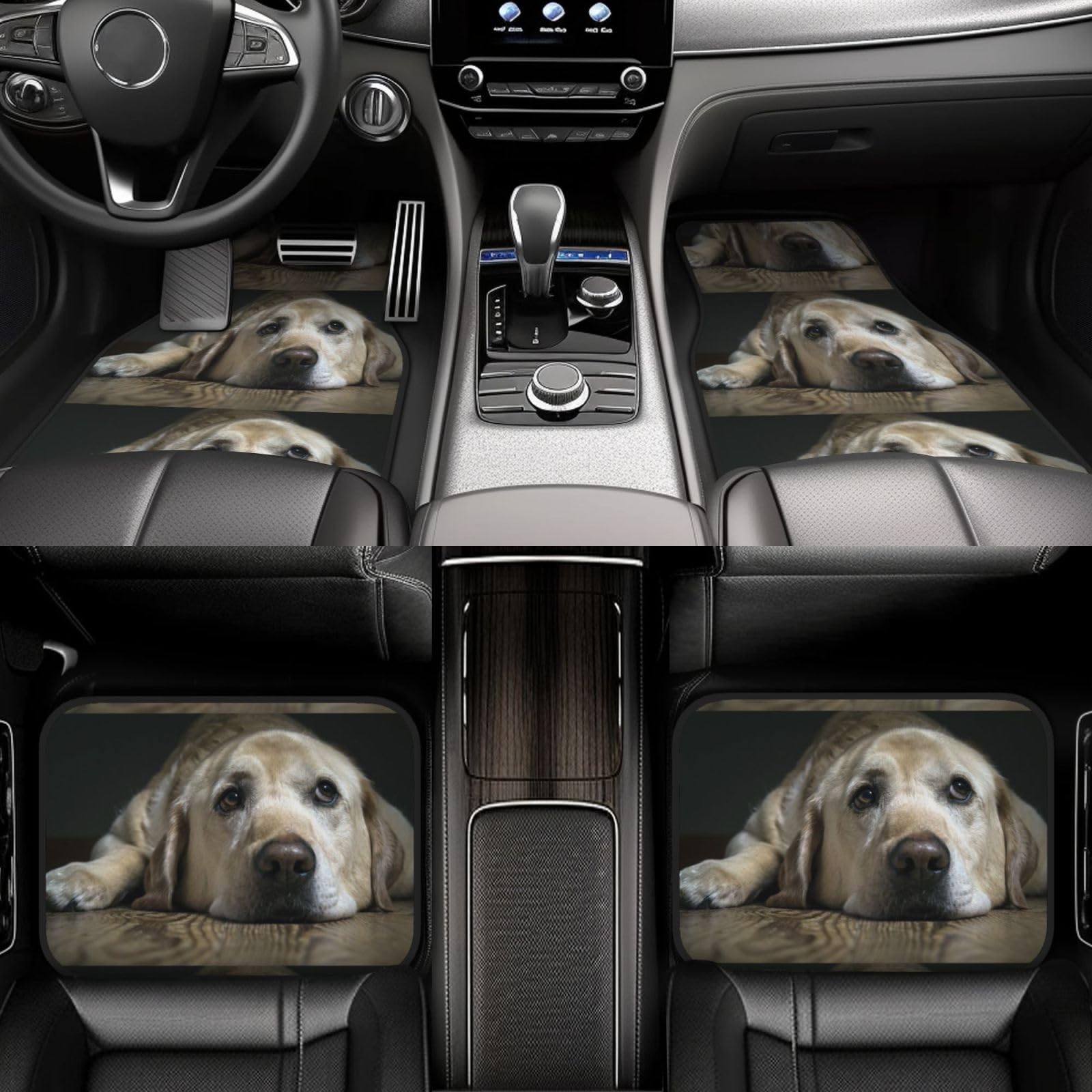 EIN liebenswerter Labrador-Hund, 4er-Set Auto-Fußmatten, Neopren-Fußmatten für Fahrzeuge, rutschfeste Auto-Fußmatten, Autozubehör