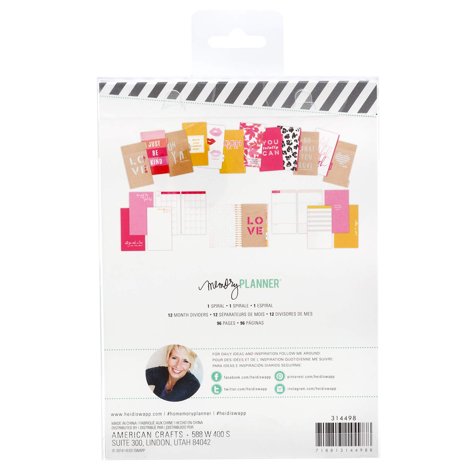 Amazon.com : Heidi Swapp 314498 Color Fresh-Memory Planner-5.6 x 8