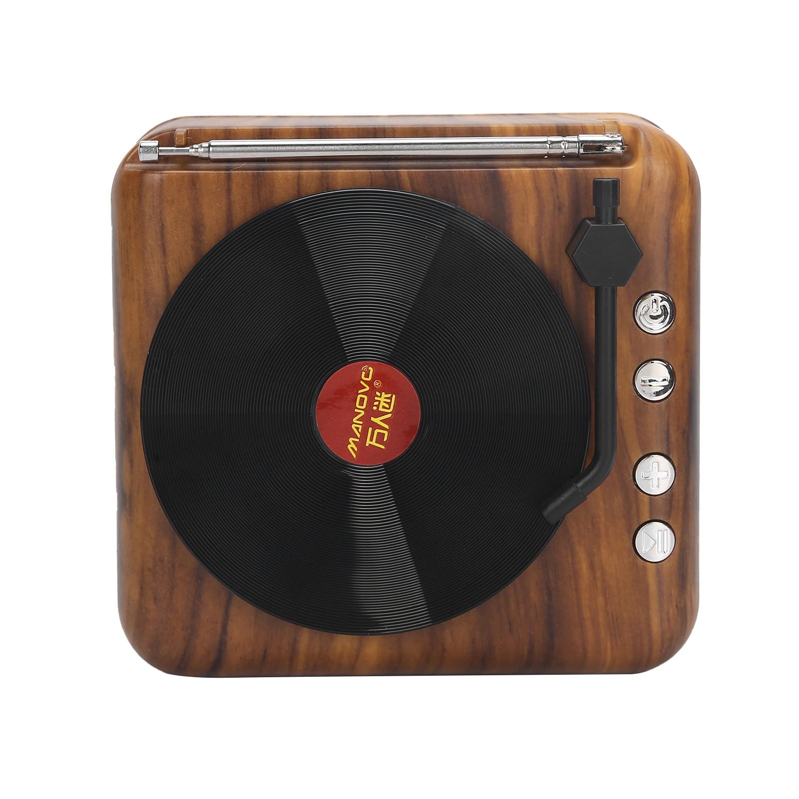 Tbest Mini Reproductor de Discos de Vinilo Retro, Altavoz Inalámbrico con, Subwoofer de Alta Definición, Caja de Voz, Tocadiscos y Accesorios