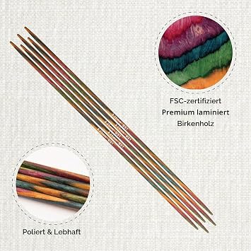 KnitPro 15 cm x 2.25 mm Symfonie Double Pointed Needles Multi-Color