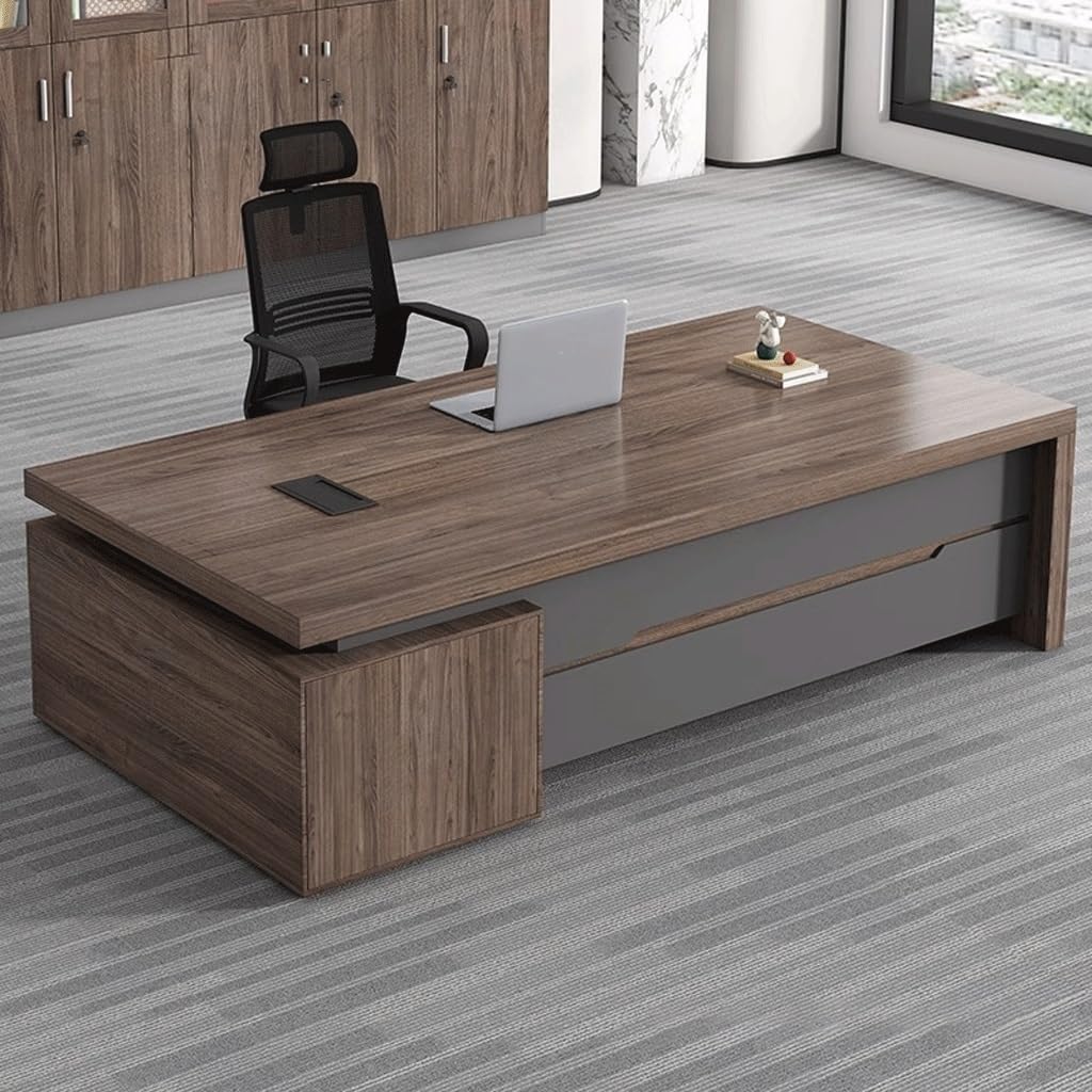 Mesa de Escritorio Para Computadora Scrivania Moderna For Ufficio Finanziario, Scrivania For Computer For Singolo Presidente, Supervisore, Manager, Mobili Scrivania da Studio Per Camera da Letto