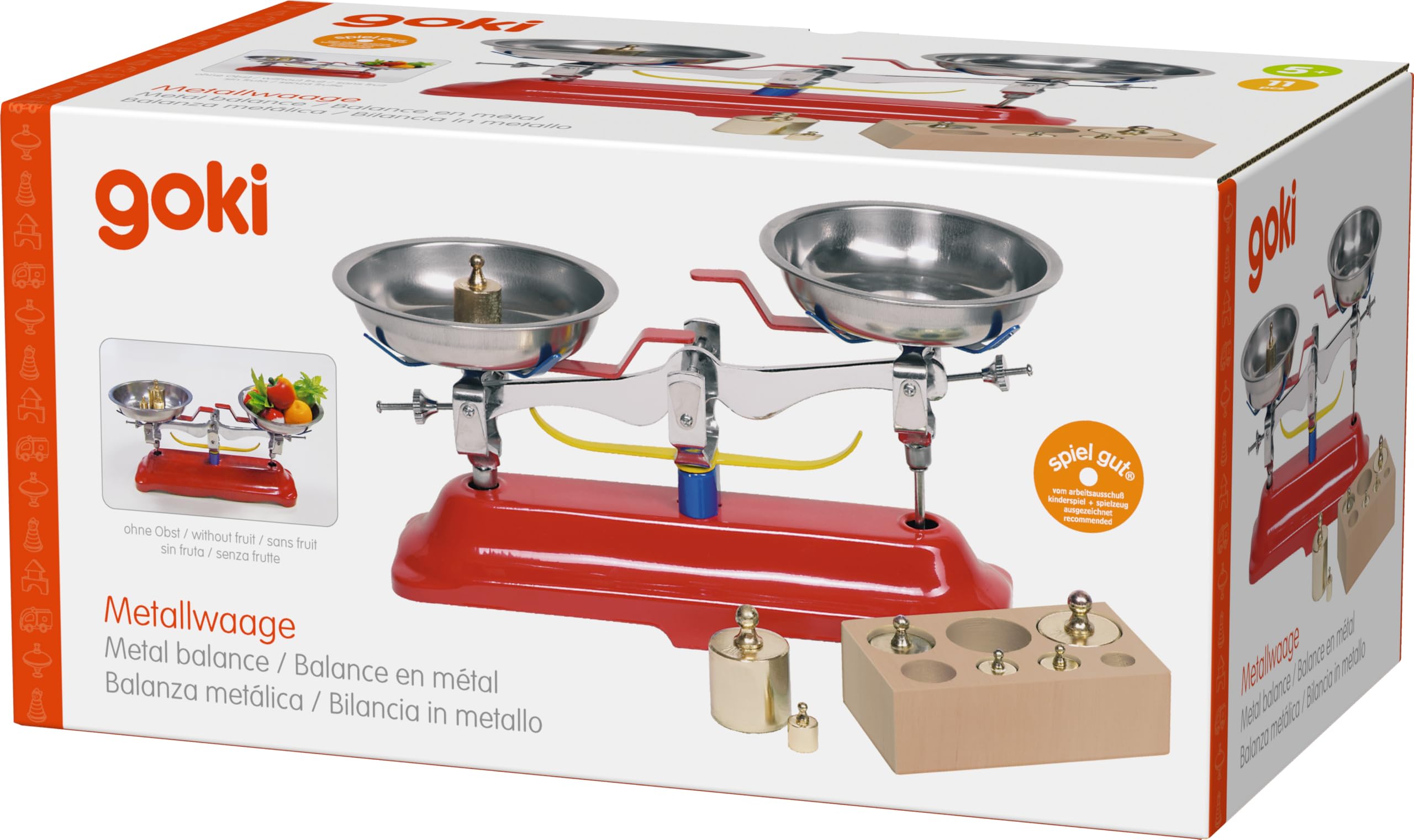 Goki - 2040756 - Jeu D'imitation - Commerçant - Balance - Bois avec Poids