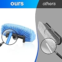 Vista 4 de Tanlade 2 Cabezales de Cepillo de Lavado de Autos con Cerdas Suaves para Detalles, Cepillo de Limpieza de Auto con Flujo Continuo, Equipo de Lavado