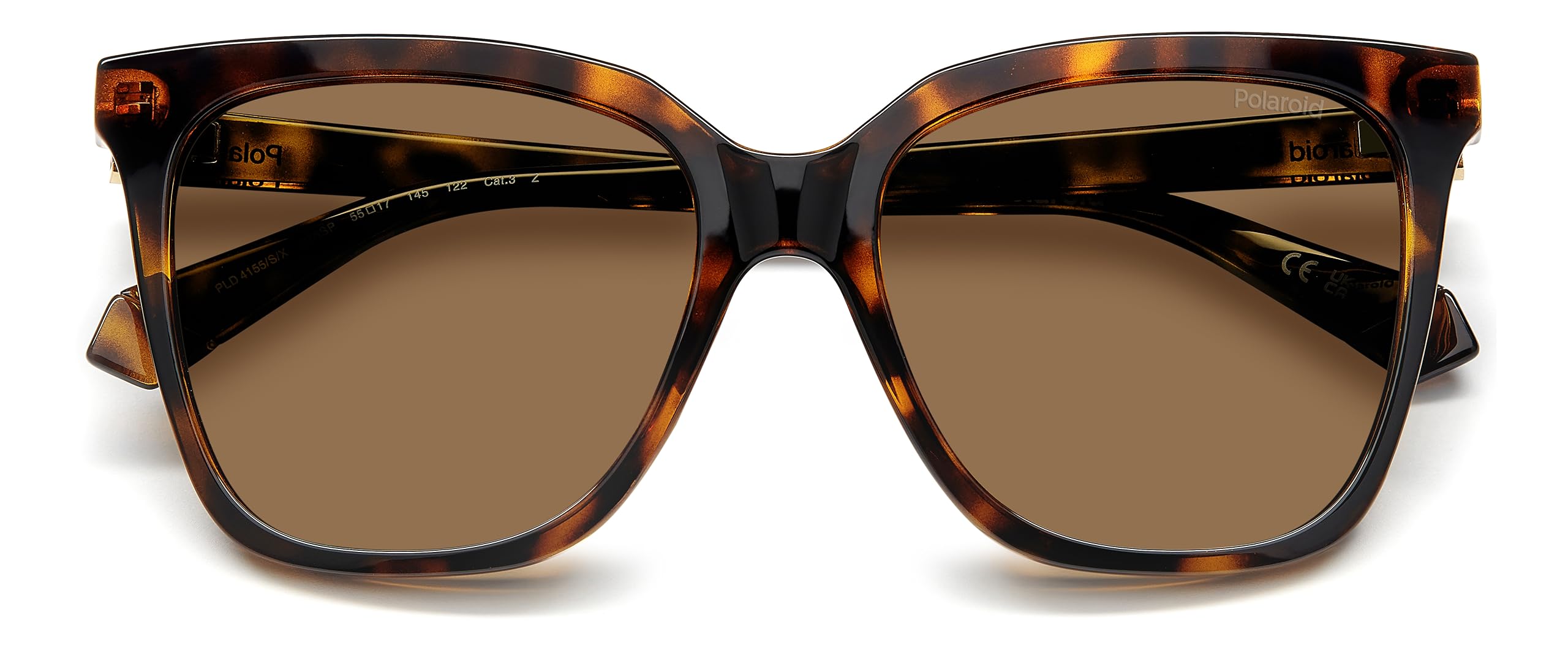 POLAROID Brille PLD 4155/S/X Größe 55-17 mm Havana polarisiert