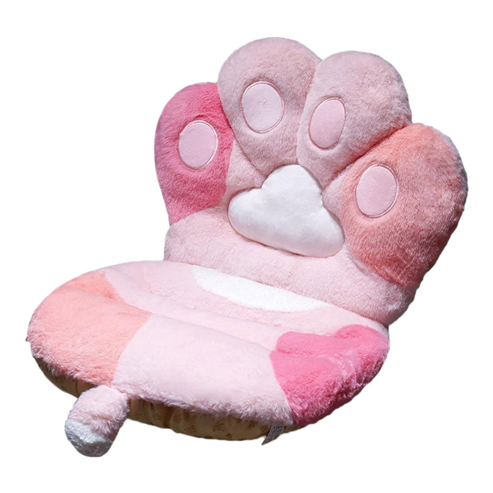 – Cat Paw Seat Cushion, Cute Plush and Comfort House Mat for Long Sitting, for Office, Bedroom, Dining room, Recliner Chair, Wheelchair, Truck, Camping (Pink)