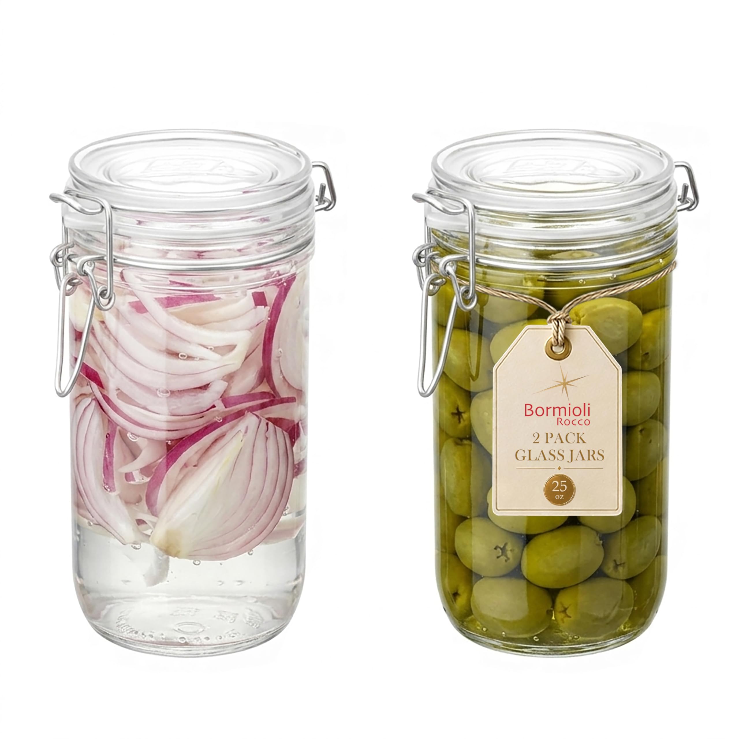 Amazon.com: Bormioli Rocco Fido Cylinder Jar 25.25 oz - Clear, Set