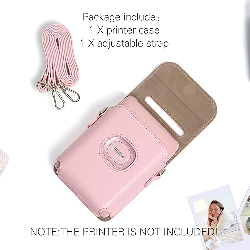Miniatura 7 de MIni Link 2 - Funda de piel sintética para impresora Fujifilm Instax Mini Link 2 con correa de hombro ajustable