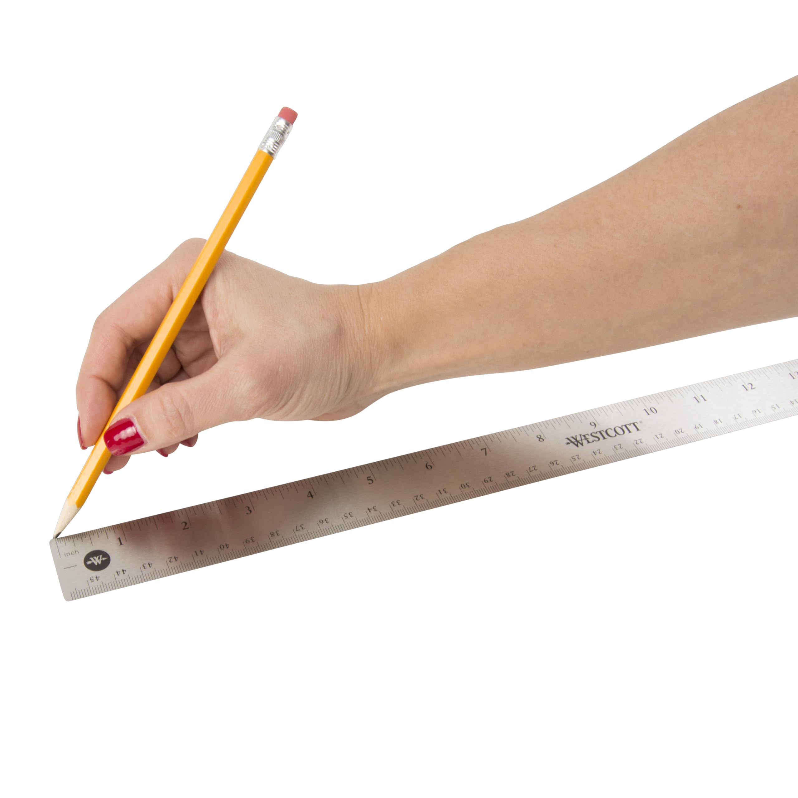 Westcott acciaio inossidabile righelli – 45,7 cm lunghezza 2,5 cm larghezza – 1/16, 1/32 Graduations (10417BX)