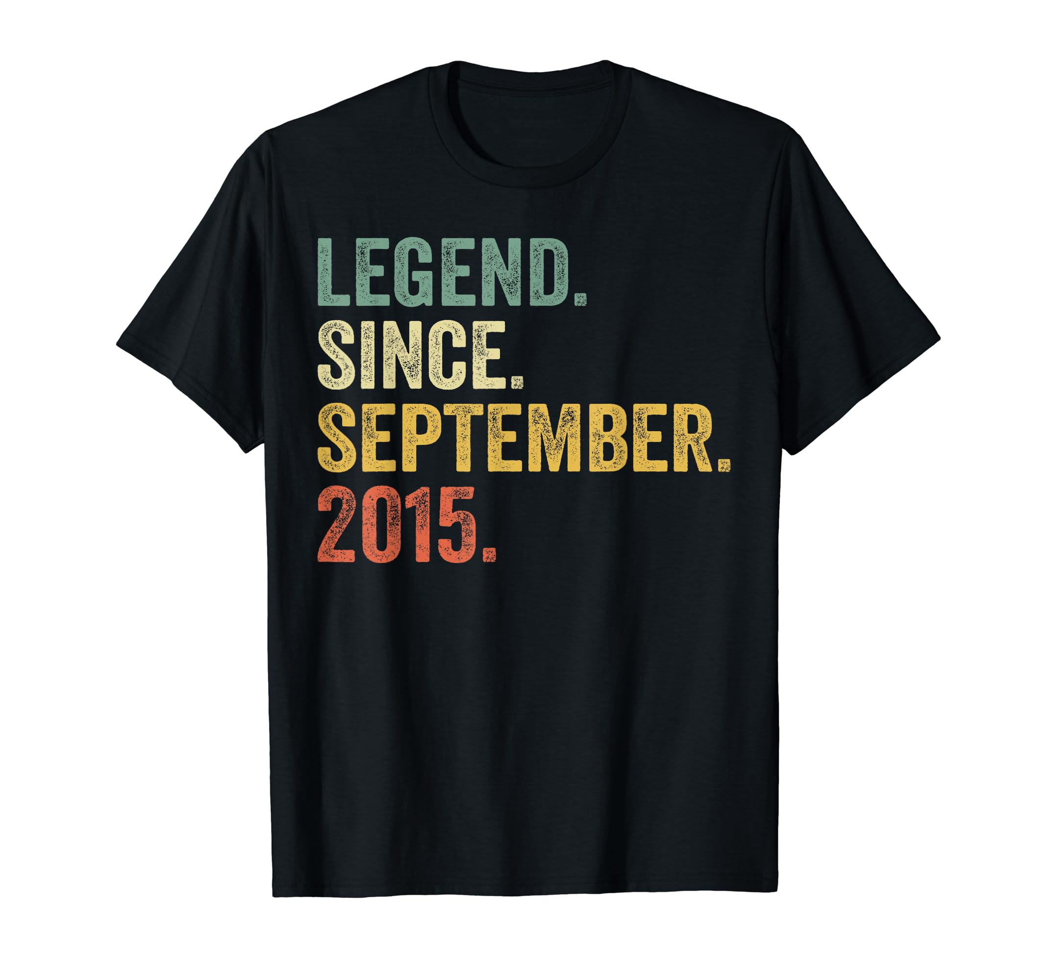 Funny 8 Years Old Legend Since September 2015 8th Birthday T-Shirt