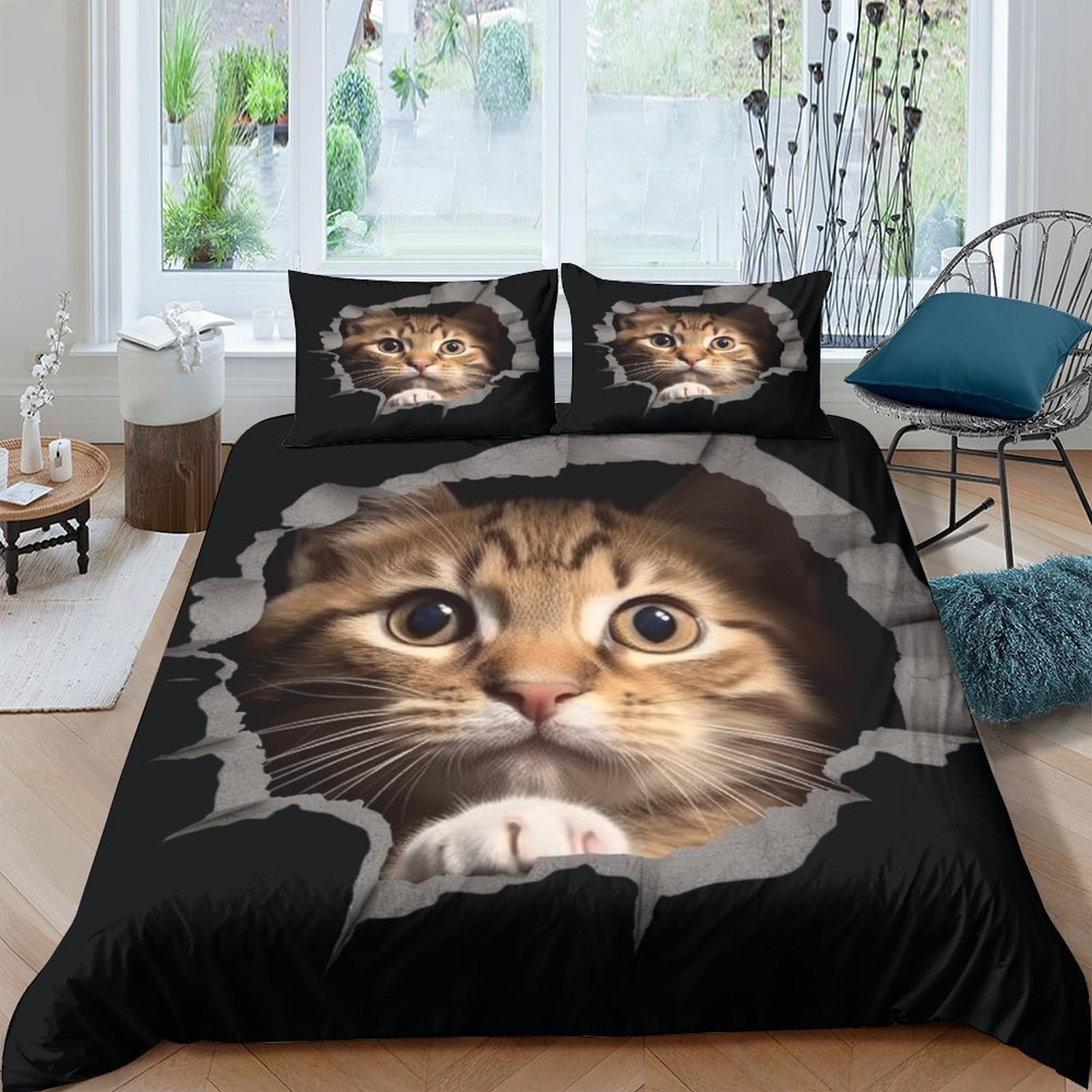 Housse de couette chatons parure de lit romantique et douce Chatonss