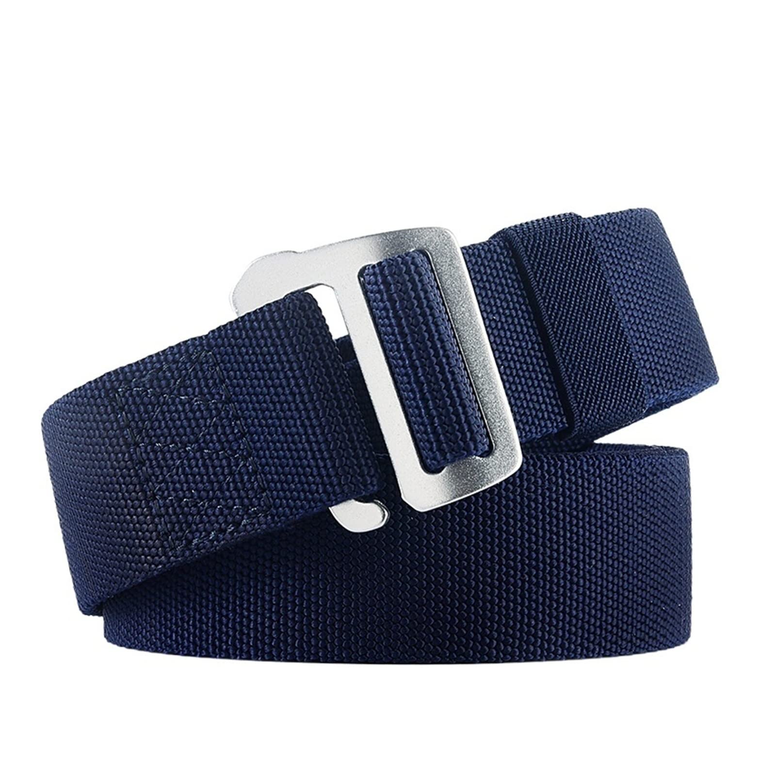 Paski męskie elastyczne płótno męskie taktyczne wojskowe paski zewnętrzne jakości czarne granatowe pasy męskie(50in/125CM,Navy)
