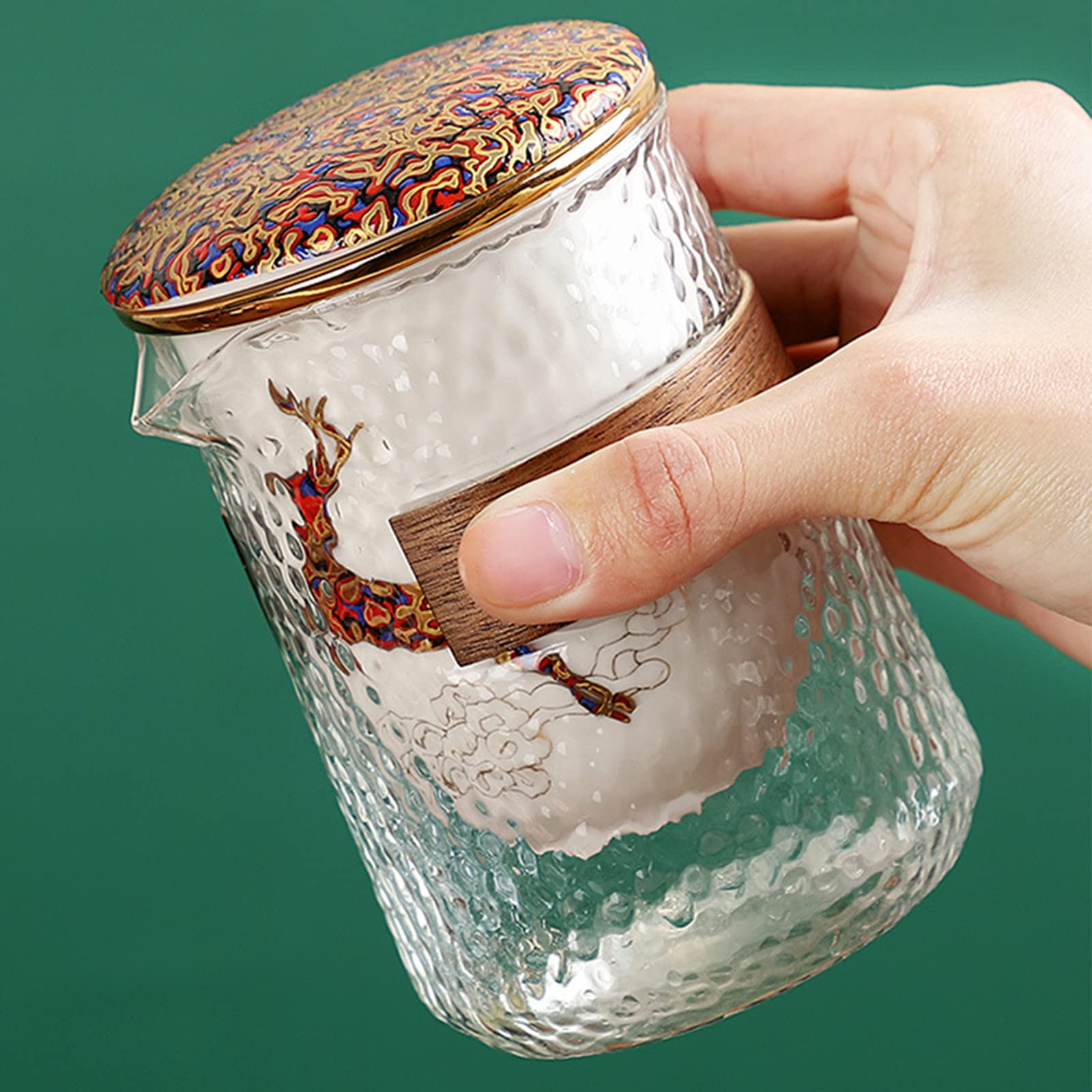 Chiński przenośny zestaw do herbaty Kungfu, ręcznie robiony czajniczek ceramiczny, 1 czajniczek, 3 filiżanki do herbaty piękny zestaw do herbaty dobre prezenty biznesowe, A
