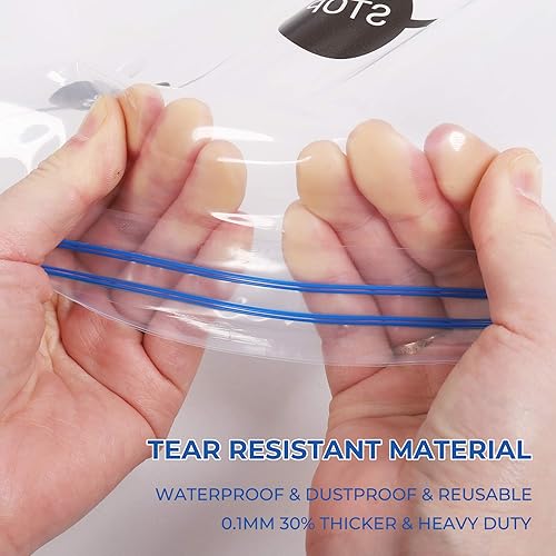 Miniatura 8 de Bolsas de almacenamiento al vacío, aire comprimido sentado, no necesita bomba, cremallera de doble color, para ropa, almohadas, toallas, mantas,