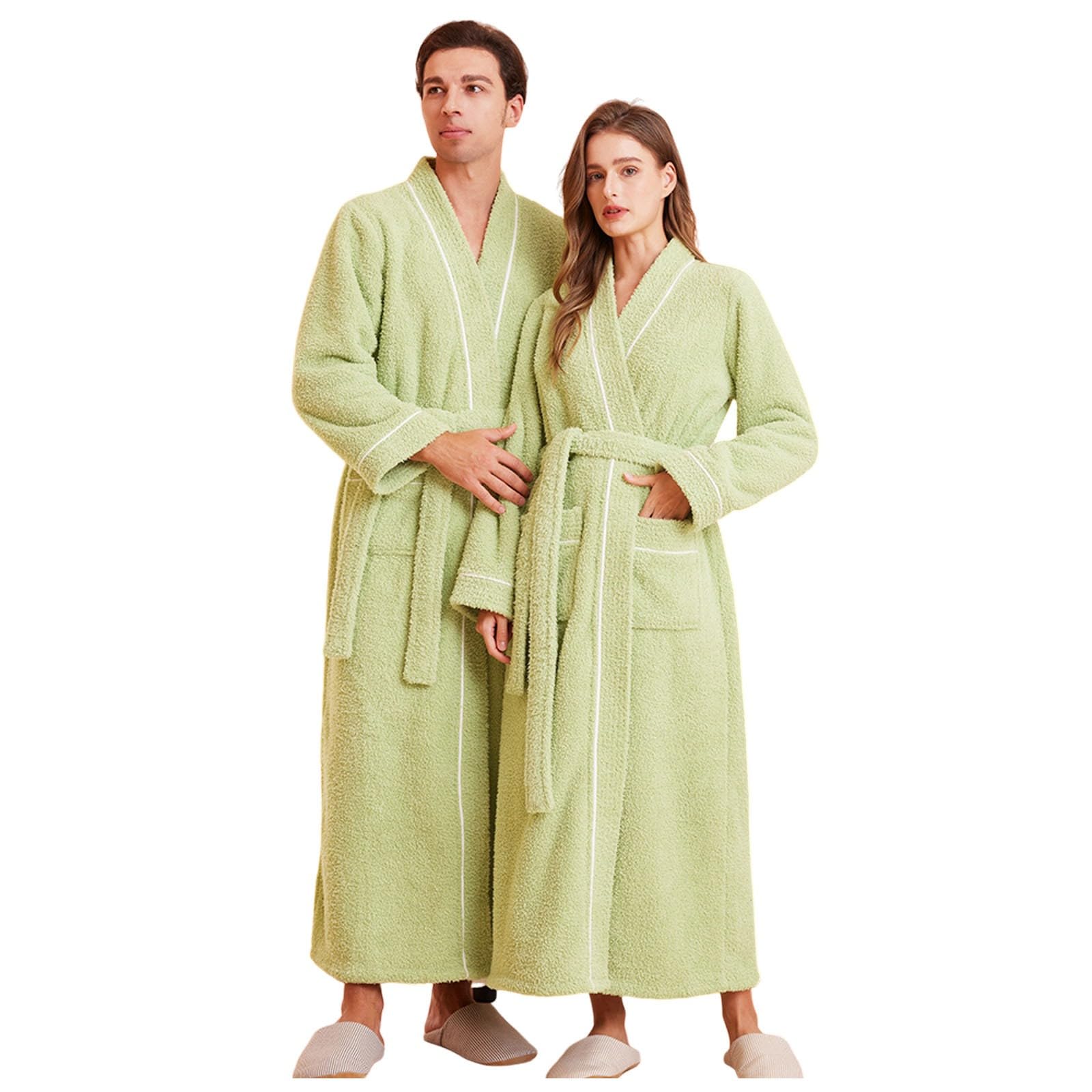 Accappatoio Uomo Spugna Leggera, Accappatoio Unisex da Donna E Uomo Accappatoio Uomo Cotone Tasche, Cintura E Gancio in Cotone Morbido, Lavabile in Lavatrice Accappatoio da Bagno Uomo Vestaglia