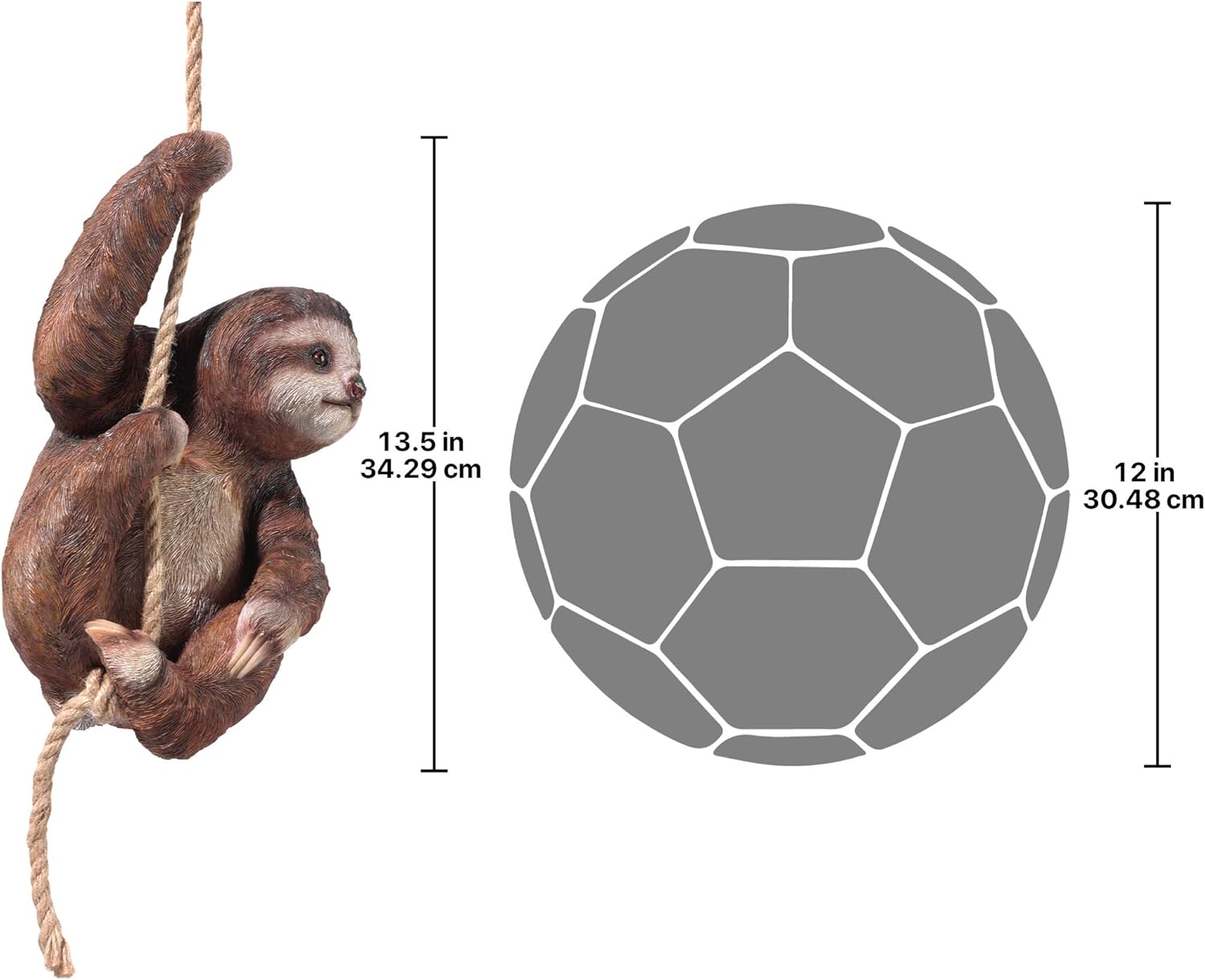 Hanging Horatio The 3-Toed Sloth Statue