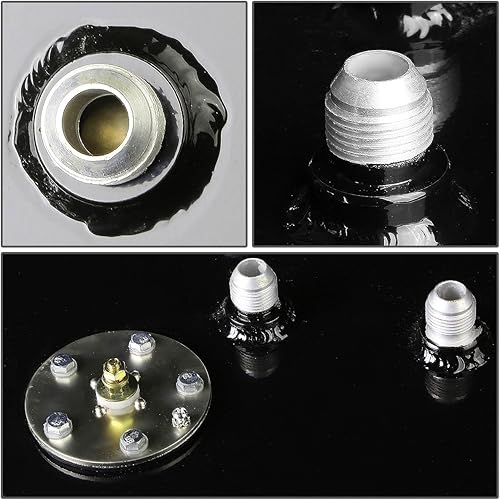 Miniatura 7 de Tanque DNA Motoring - Depósito de gasolina de 12 galones de aluminio ALU-FT-B-TF-12G, 17 galones, Cromado